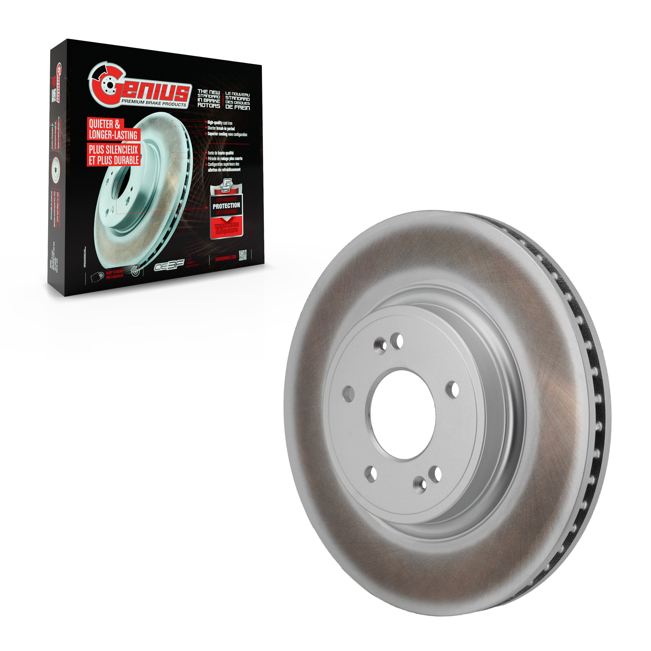 Genius GCR-982549 Disc Brake Rotor for 2018-2023 Genesis G70, Kia Stinger - Front