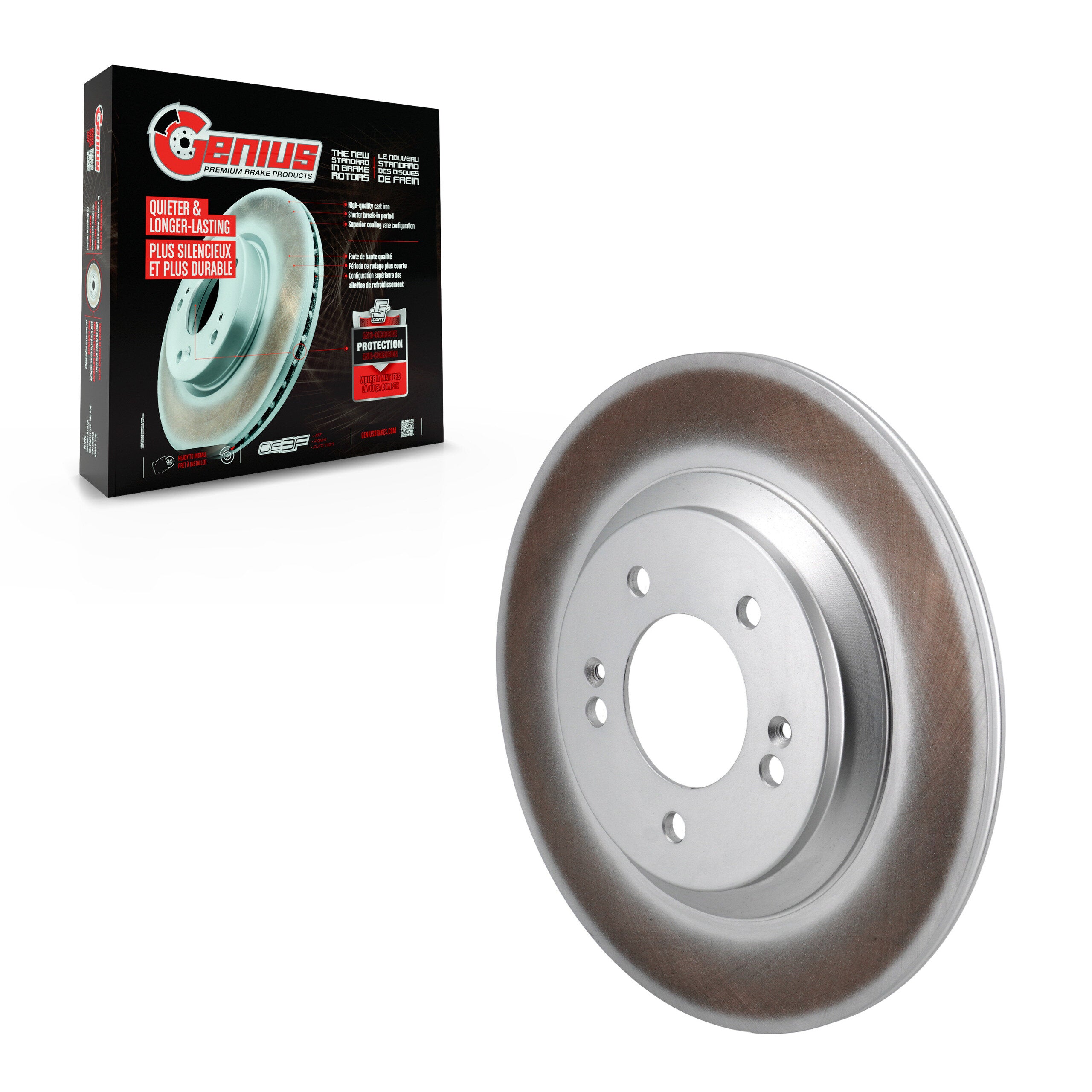Genius GCR-982563 Disc Brake Rotor for 2019-2022 Hyundai Veloster N - Rear
