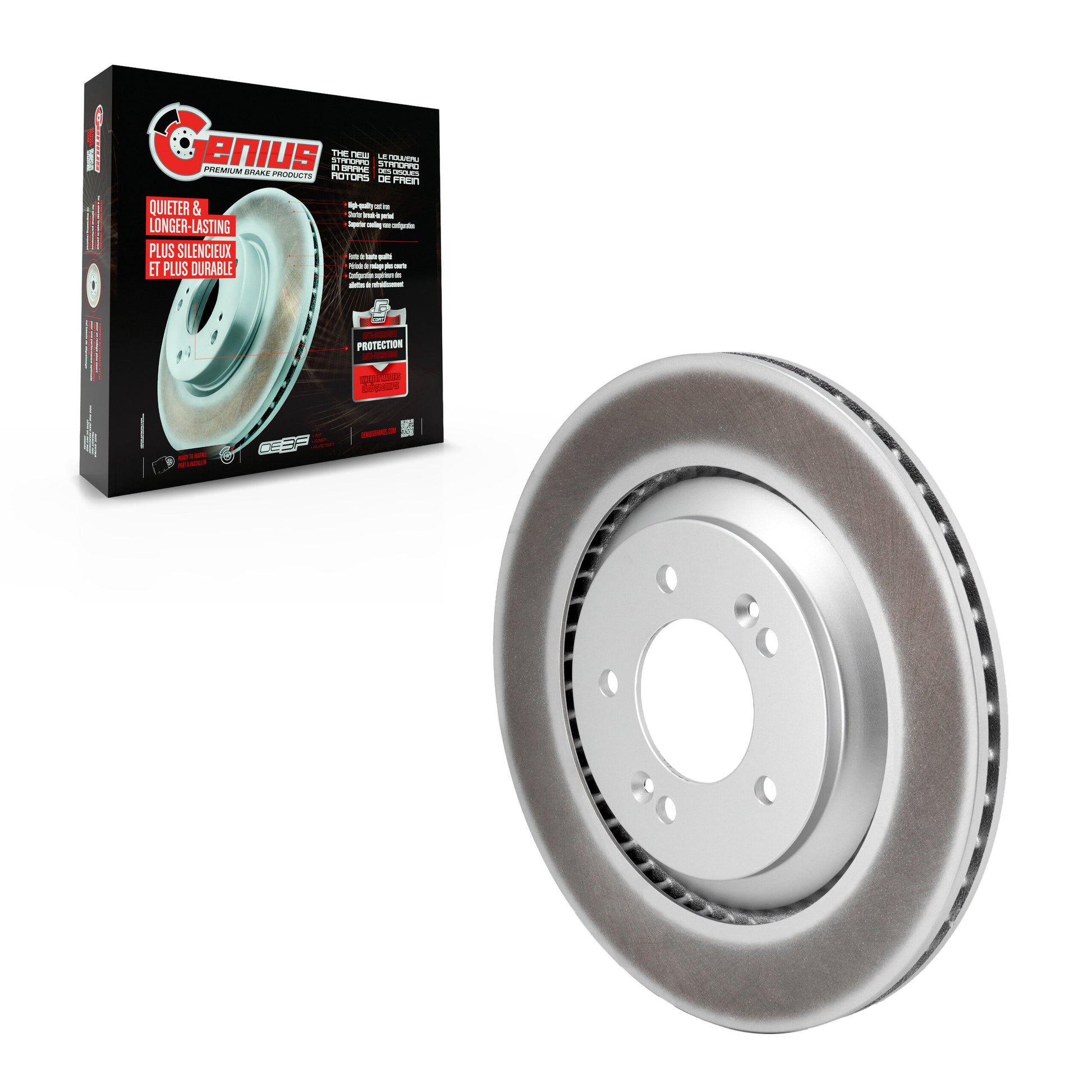 Genius GCR-982564 Disc Brake Rotor for 2019-2024 Hyundai Elantra N, Hyundai Kona N, Hyundai Veloster N - Rear