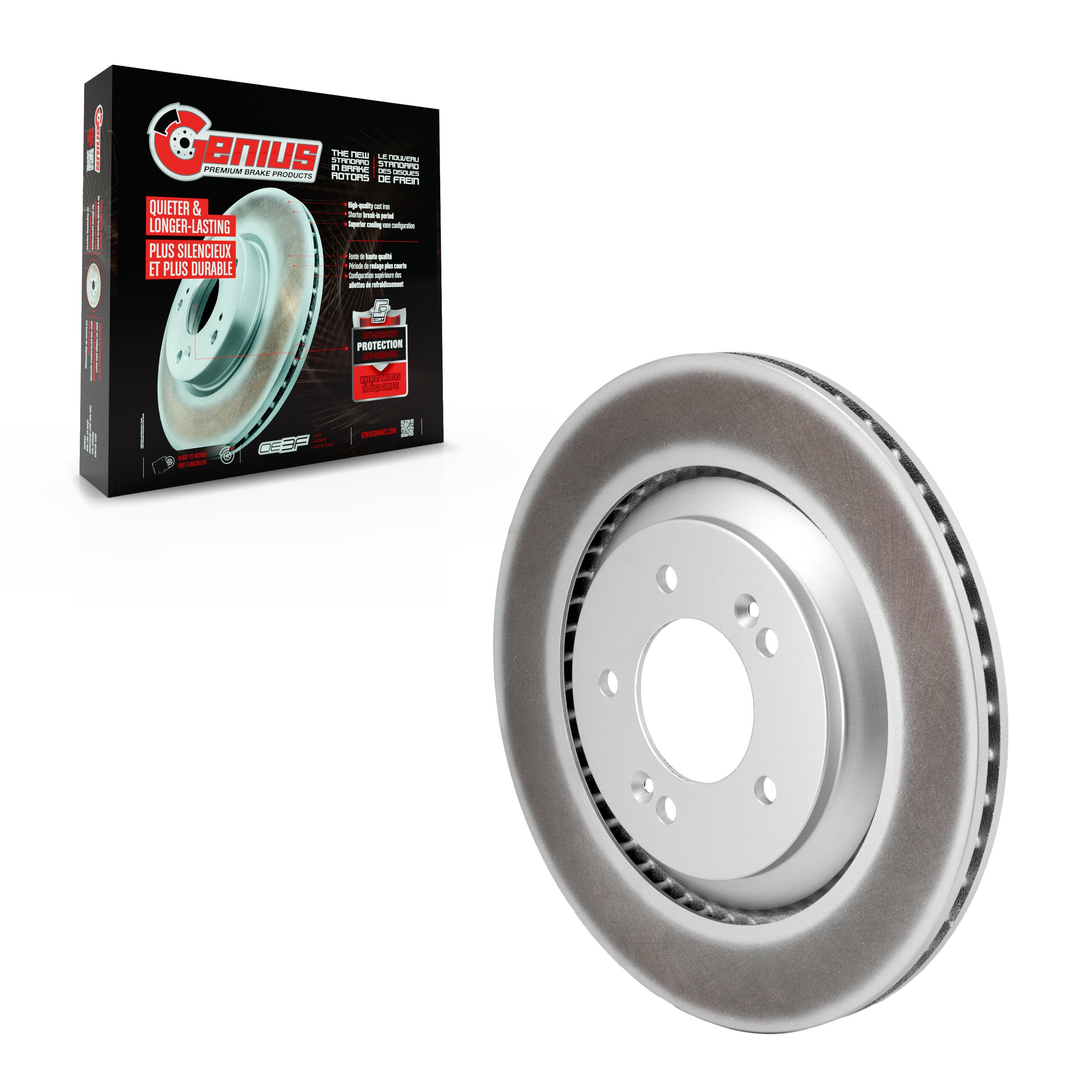 Genius GCR-982564 Disc Brake Rotor for 2019-2024 Hyundai Elantra N, Hyundai Kona N, Hyundai Veloster N - Rear