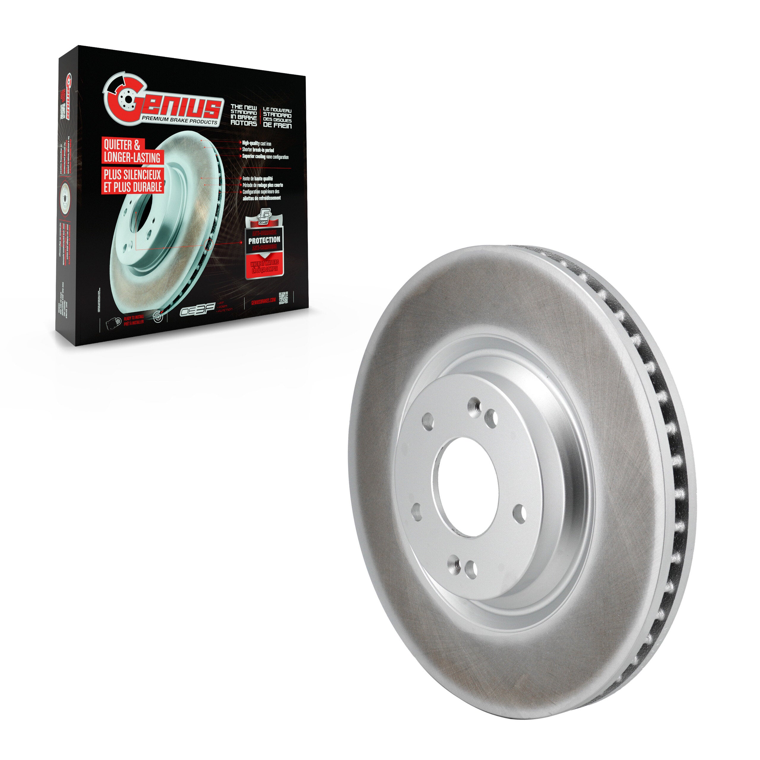 Genius GCR-982565 Disc Brake Rotor for 2019-2022 Hyundai Veloster N - Front