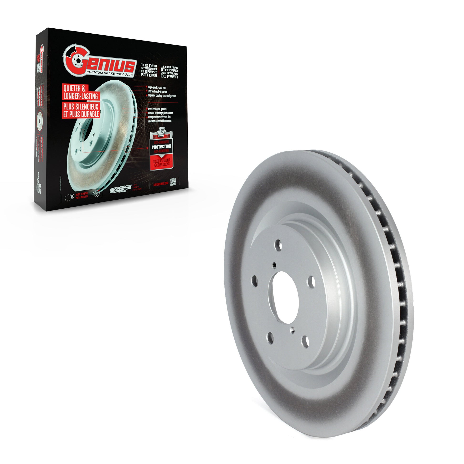 Genius GCR-982567 Disc Brake Rotor for 2019-2024 Subaru Crosstrek, Subaru WRX, Subaru Legacy - Front