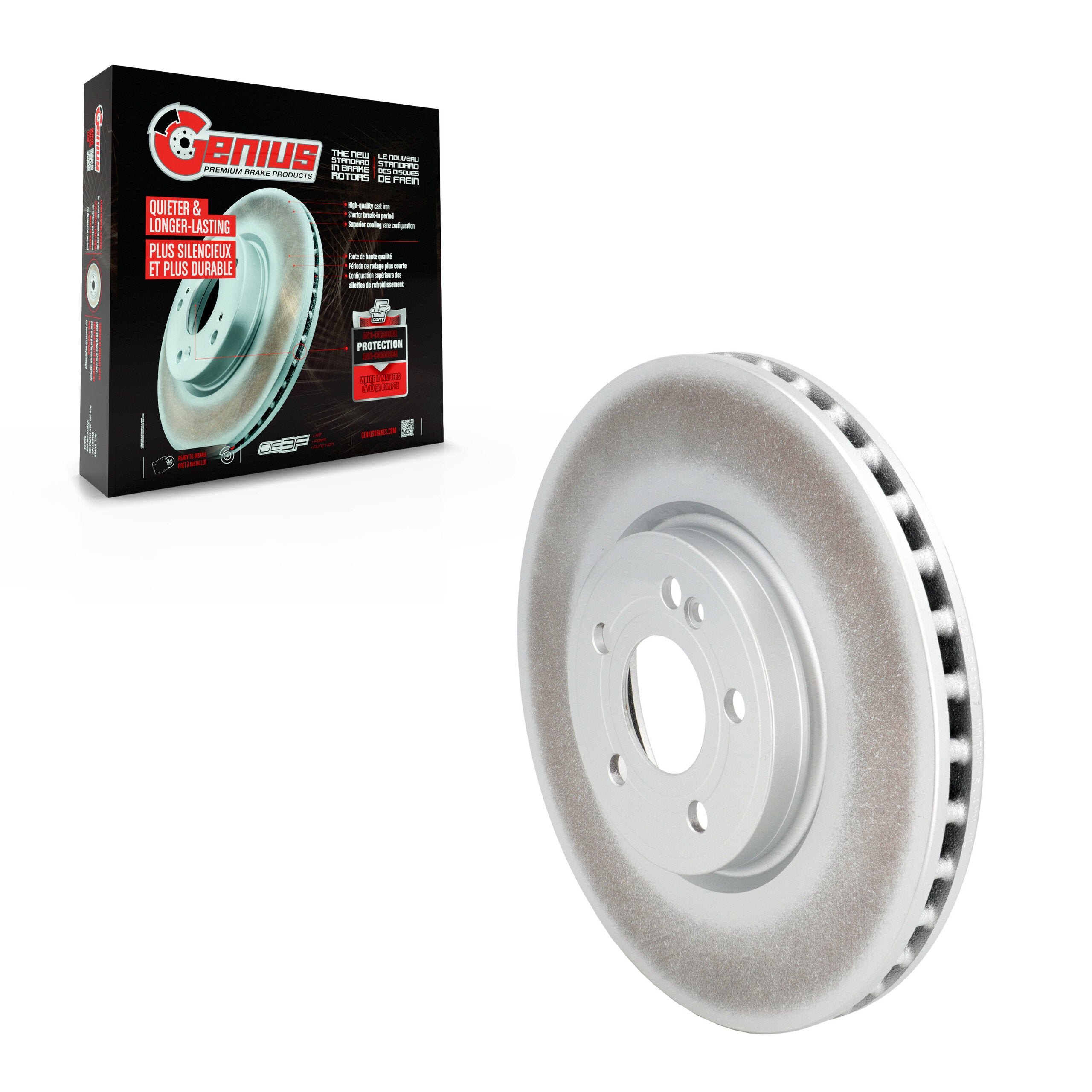 Genius GCR-982607 Disc Brake Rotor for 2019-2023 Mercedes-Benz EQB 300, Mercedes-Benz EQB 350, Mercedes-Benz GLA250 - Front