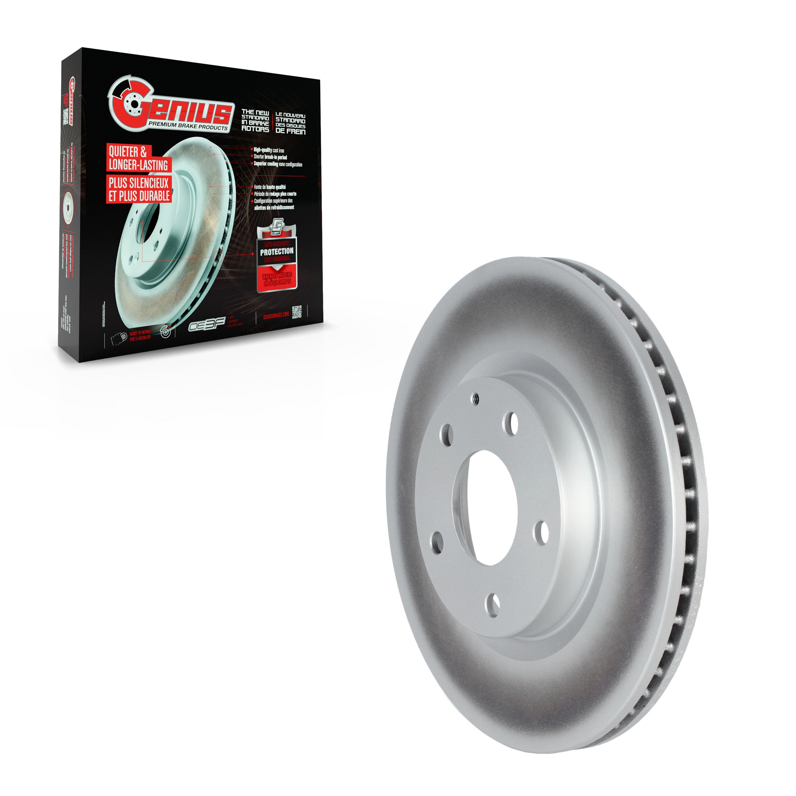 Genius GCR-982611 Disc Brake Rotor for 2019-2025 Mazda 3 Sport, Mazda CX-30, Mazda 3 - Front