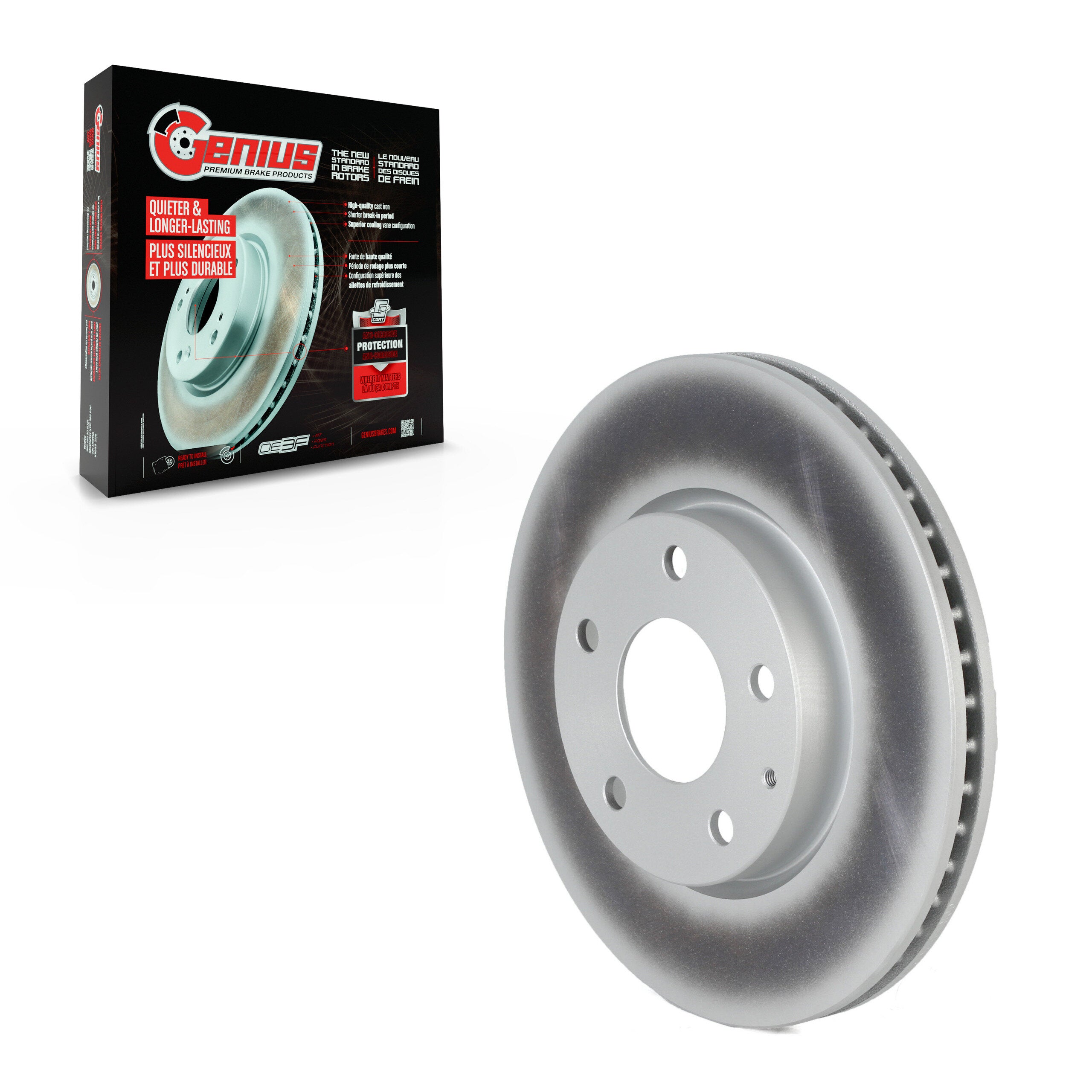 Genius GCR-982612 Disc Brake Rotor for 2019-2025 Mazda 3, Mazda 3 Sport - Front