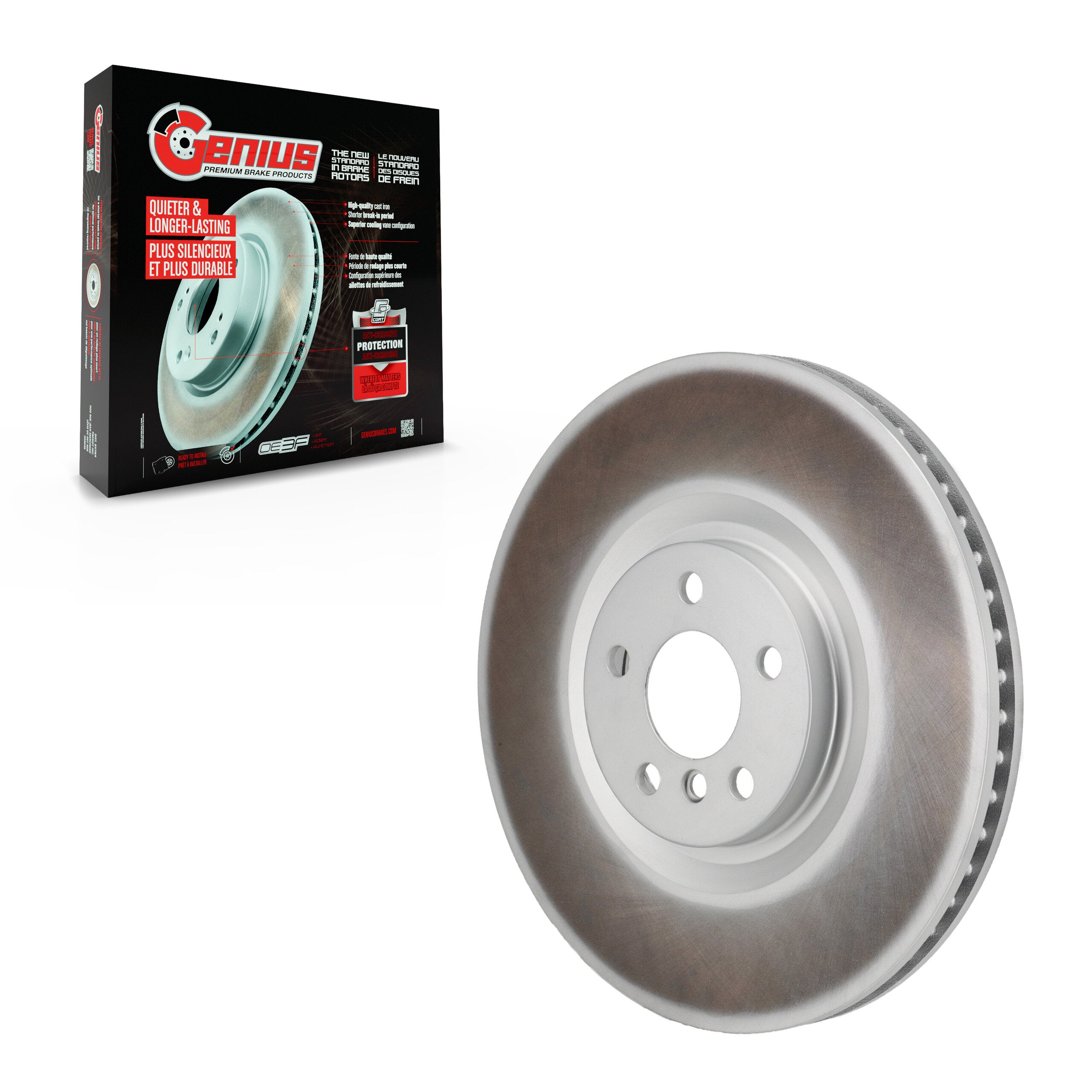Genius GCR-982620 Disc Brake Rotor for 2019-2024 BMW M235i xDrive Gran Coupe, BMW 228i Gran Coupe, Mini Cooper - Front Right