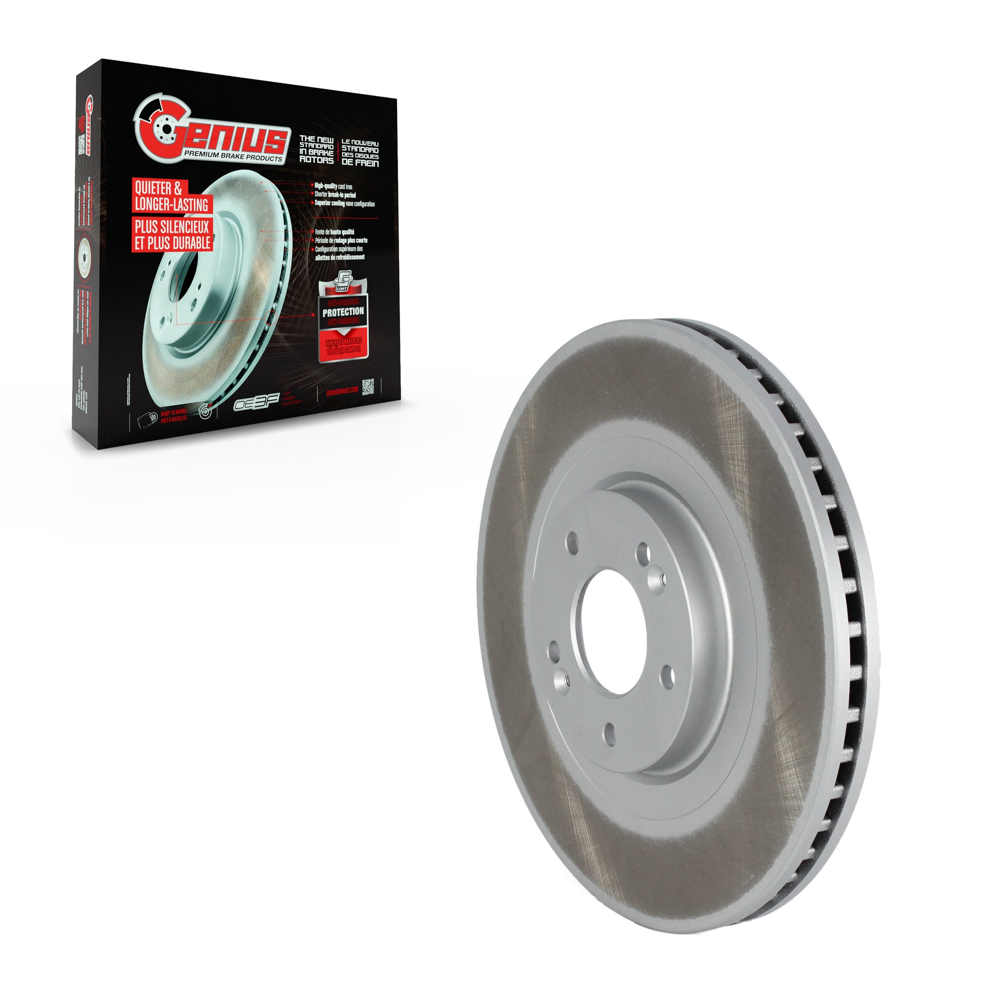 Genius GCR-982624 Disc Brake Rotor for 2020-2024 Hyundai Palisade, Kia Telluride - Front