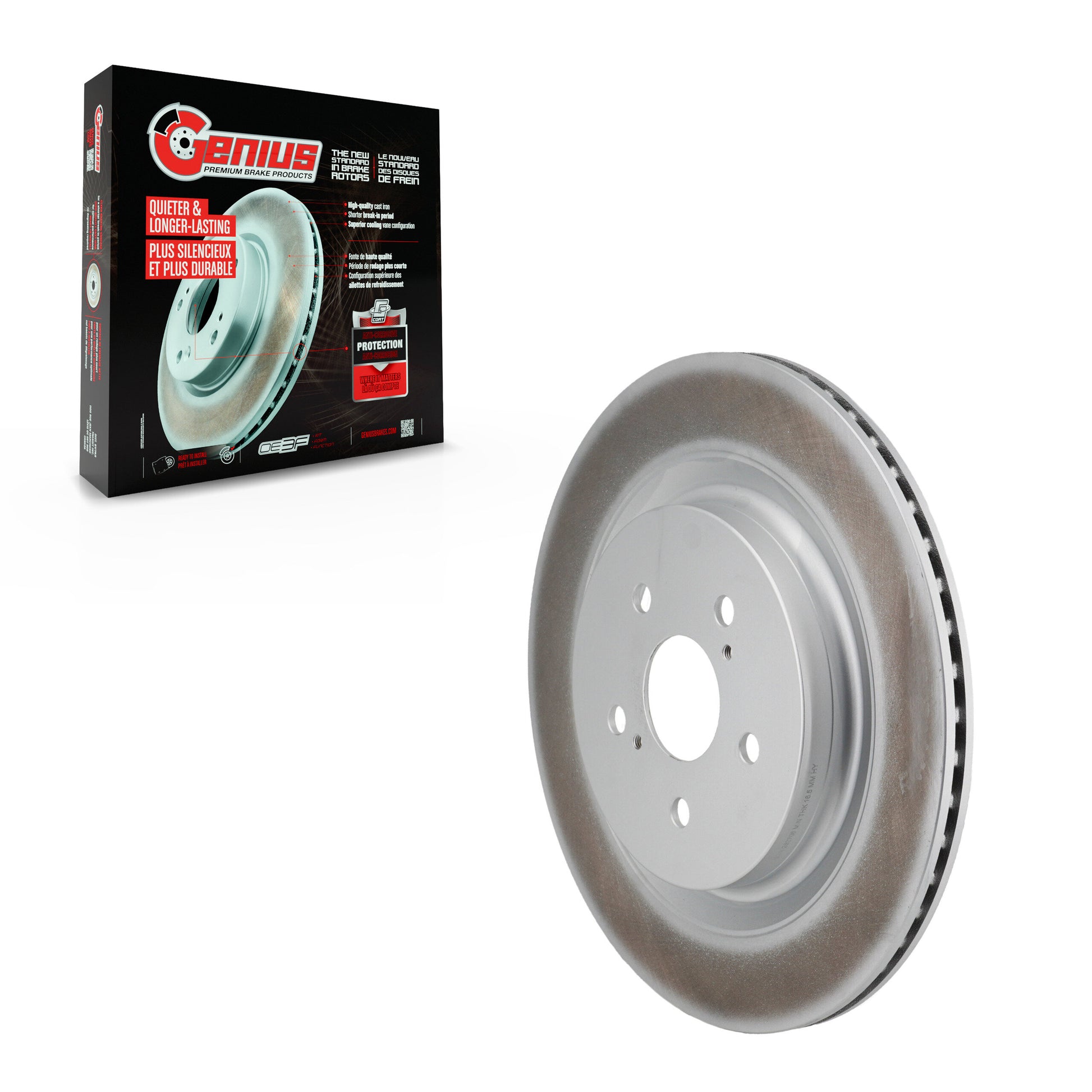Genius GCR-982706 Disc Brake Rotor for 2020-2025 Lexus RX450h+, Lexus RX350, Lexus RX350h - Rear