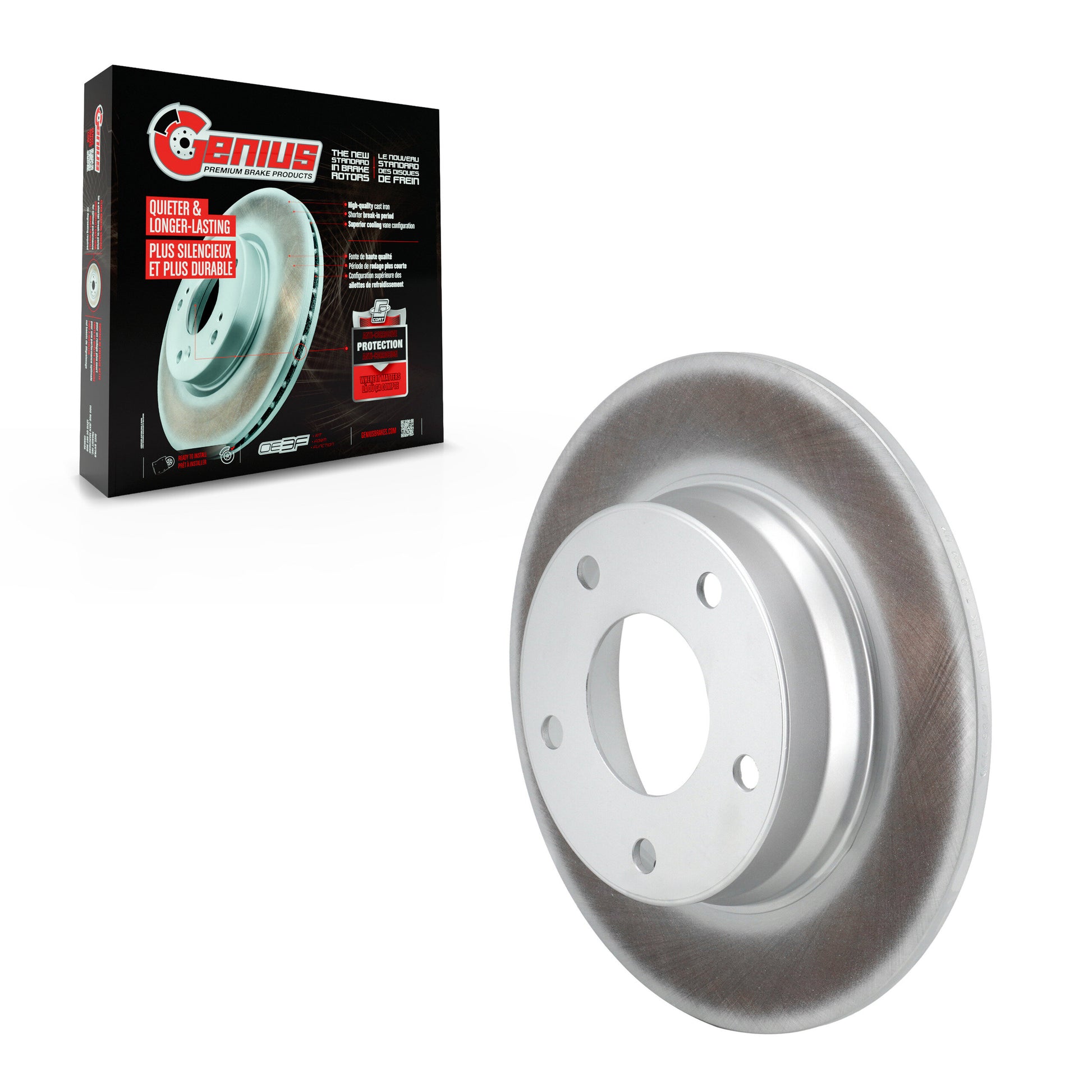 Genius GCR-982718 Disc Brake Rotor for 2020-2024 Nissan Sentra - Rear