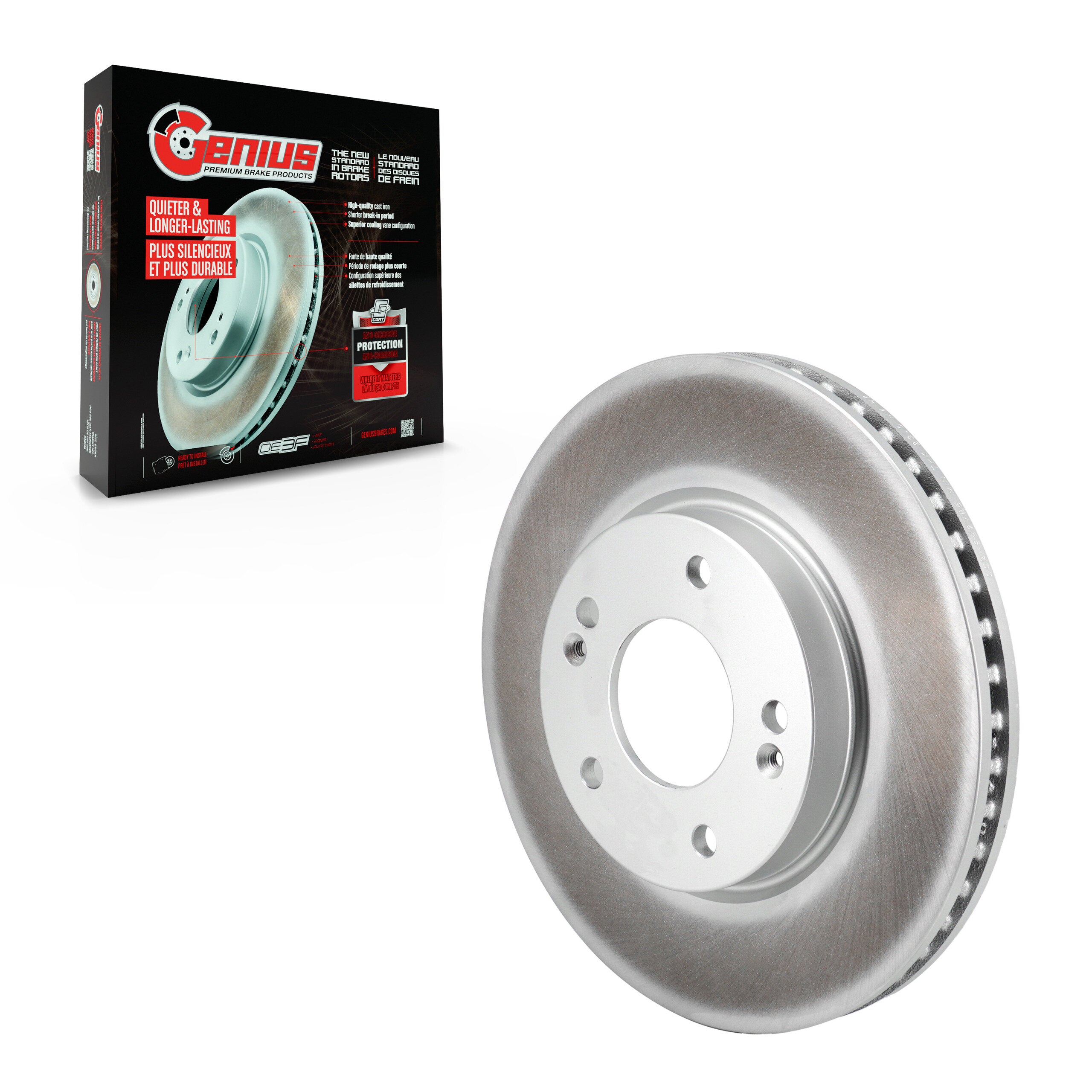 Genius GCR-982785 Disc Brake Rotor for 2021-2023 Hyundai Elantra - Front