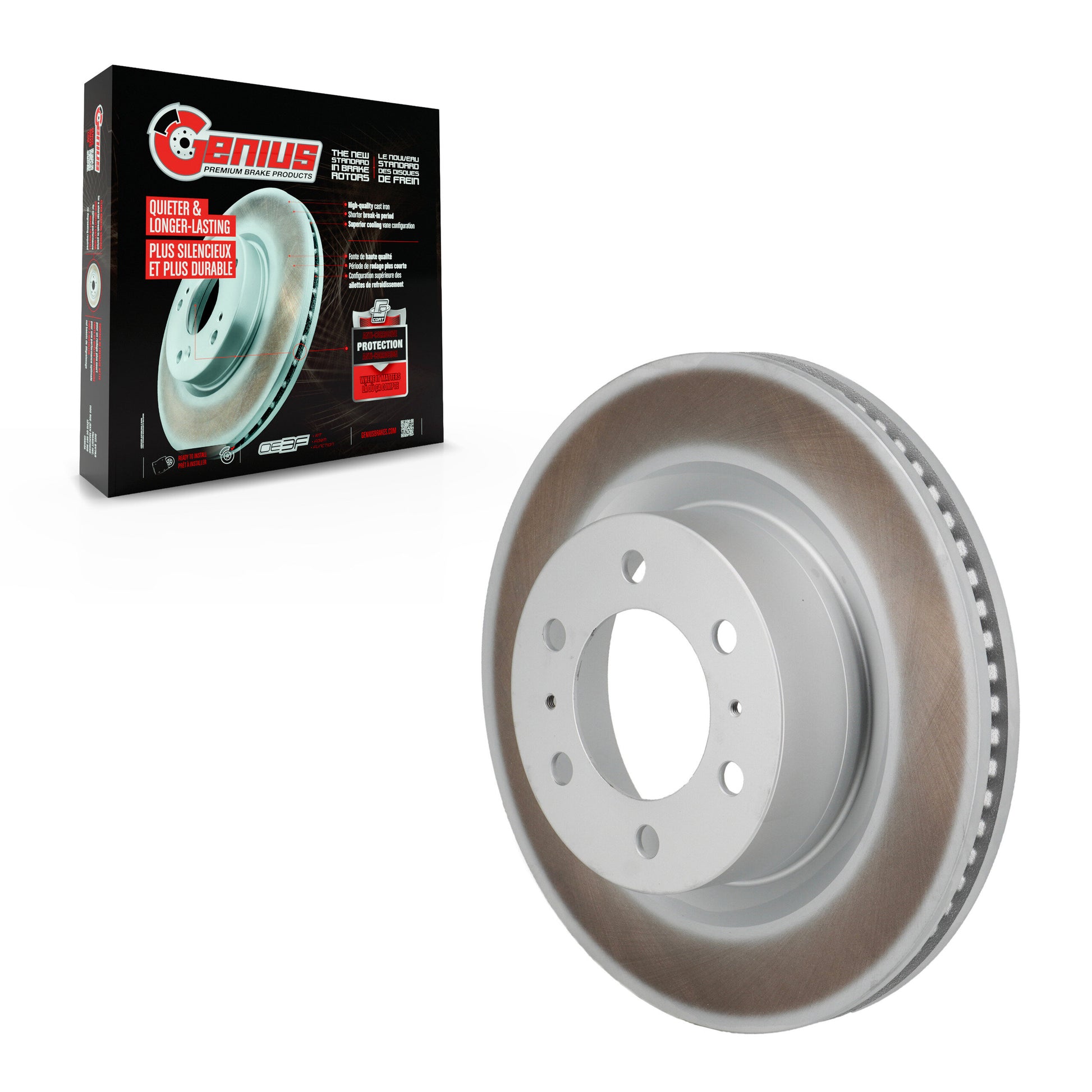 Genius GCR-982857 Disc Brake Rotor for 2022-2024 Toyota Sequoia, Lexus LX600, Toyota Tundra - Front
