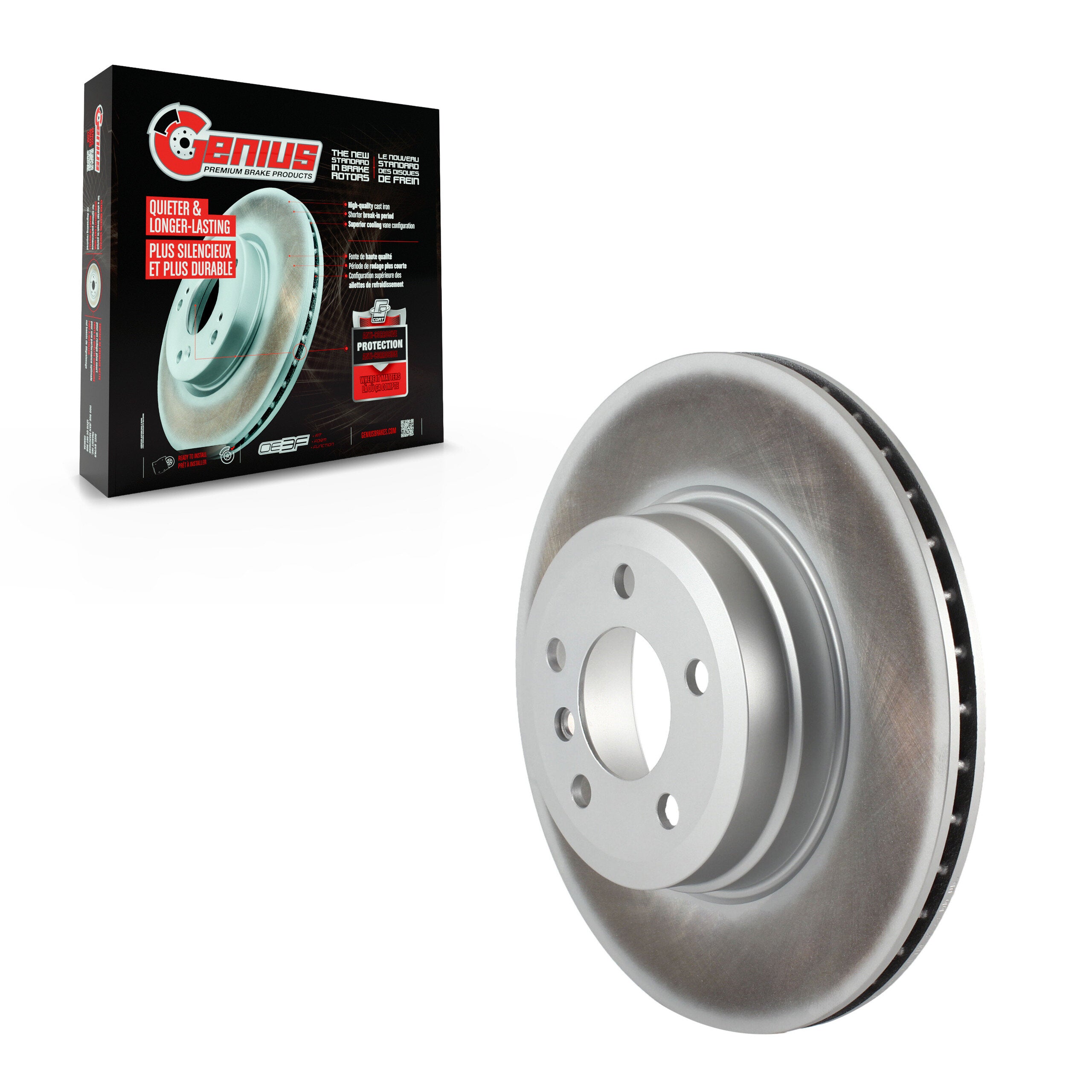 Genius GCR-G8099 Disc Brake Rotor for 2007-2019 BMW X5, BMW X6 - Rear