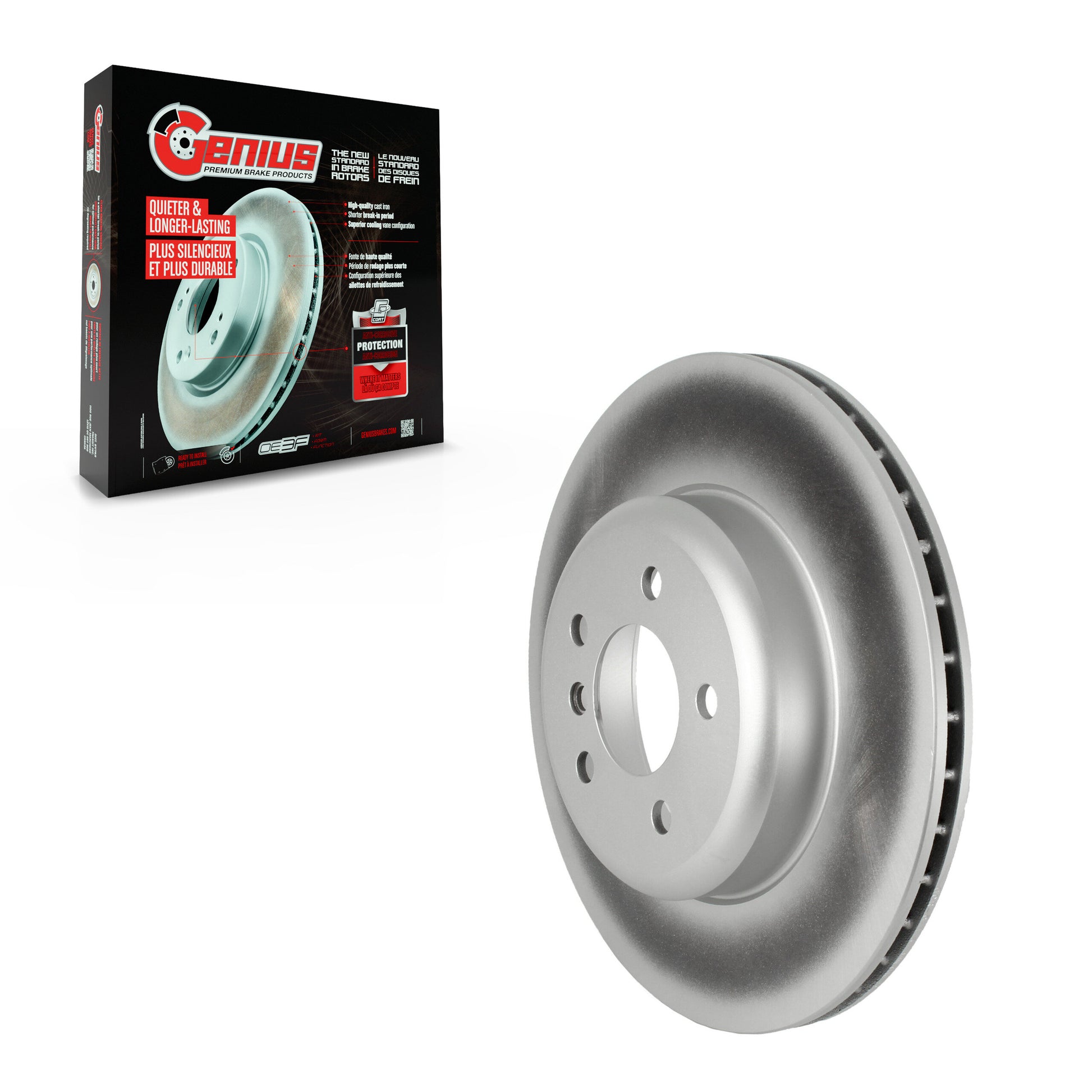 Genius GCR-G8116 Disc Brake Rotor for 2013-2020 BMW 330i GT xDrive, BMW 330i xDrive, BMW 340i GT xDrive - Rear
