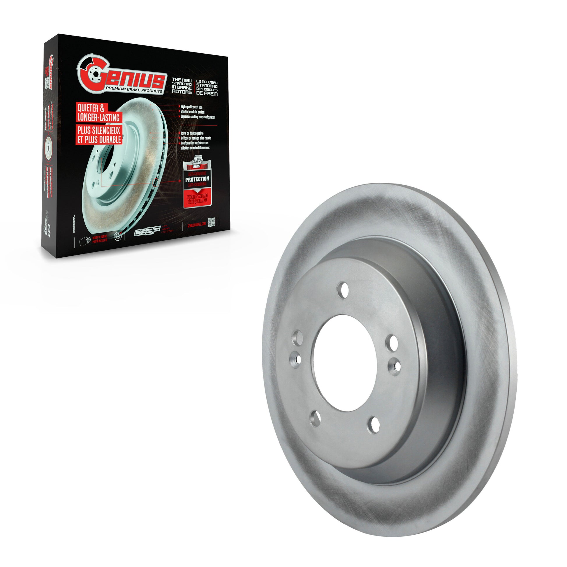 Genius GCR-G8154 Disc Brake Rotor for 2014-2017 Kia Rondo - Rear