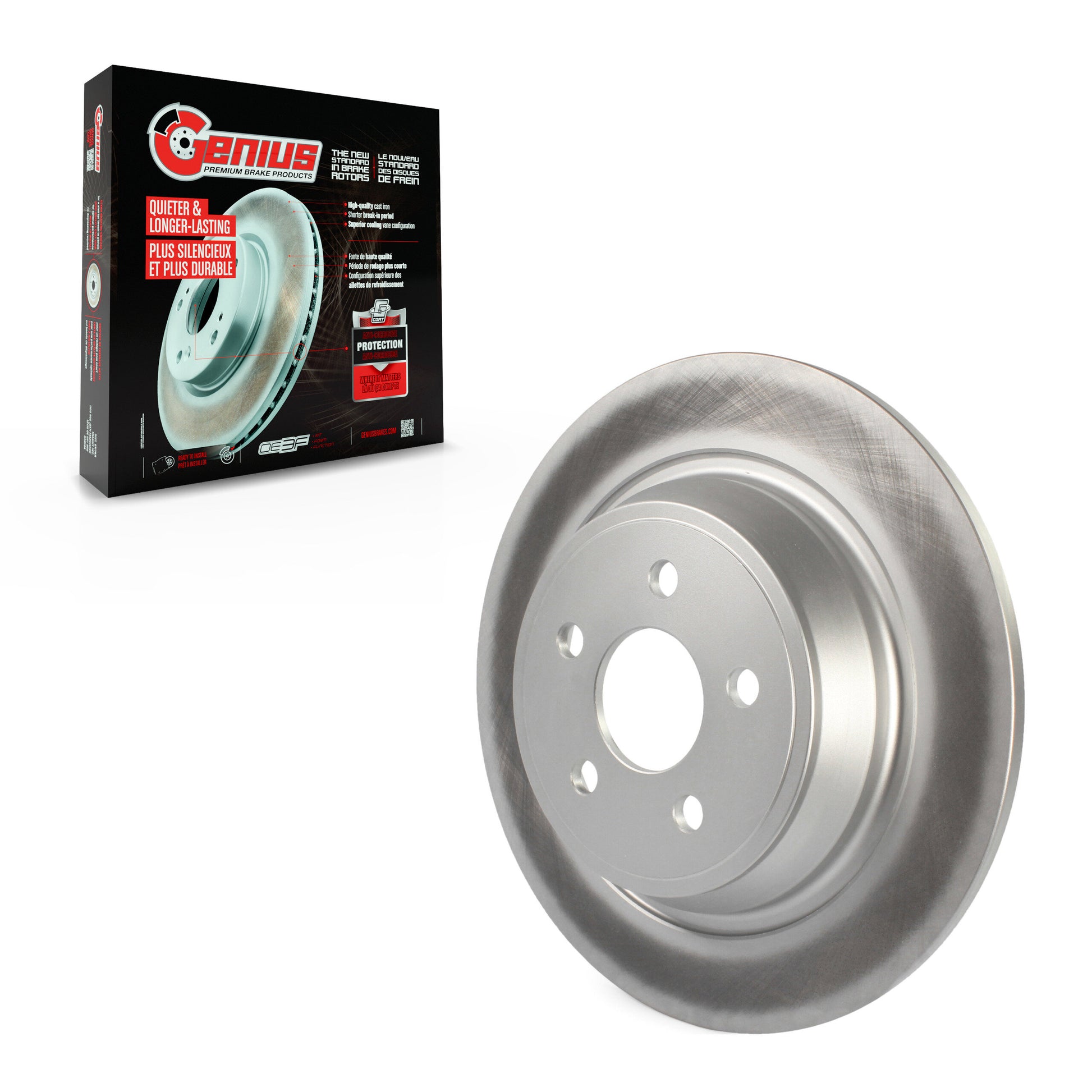 Genius GCR-G8157 Disc Brake Rotor for 2015-2024 Ford Police Interceptor Utility, Ford Edge, Ford Police Responder Hybrid - Rear