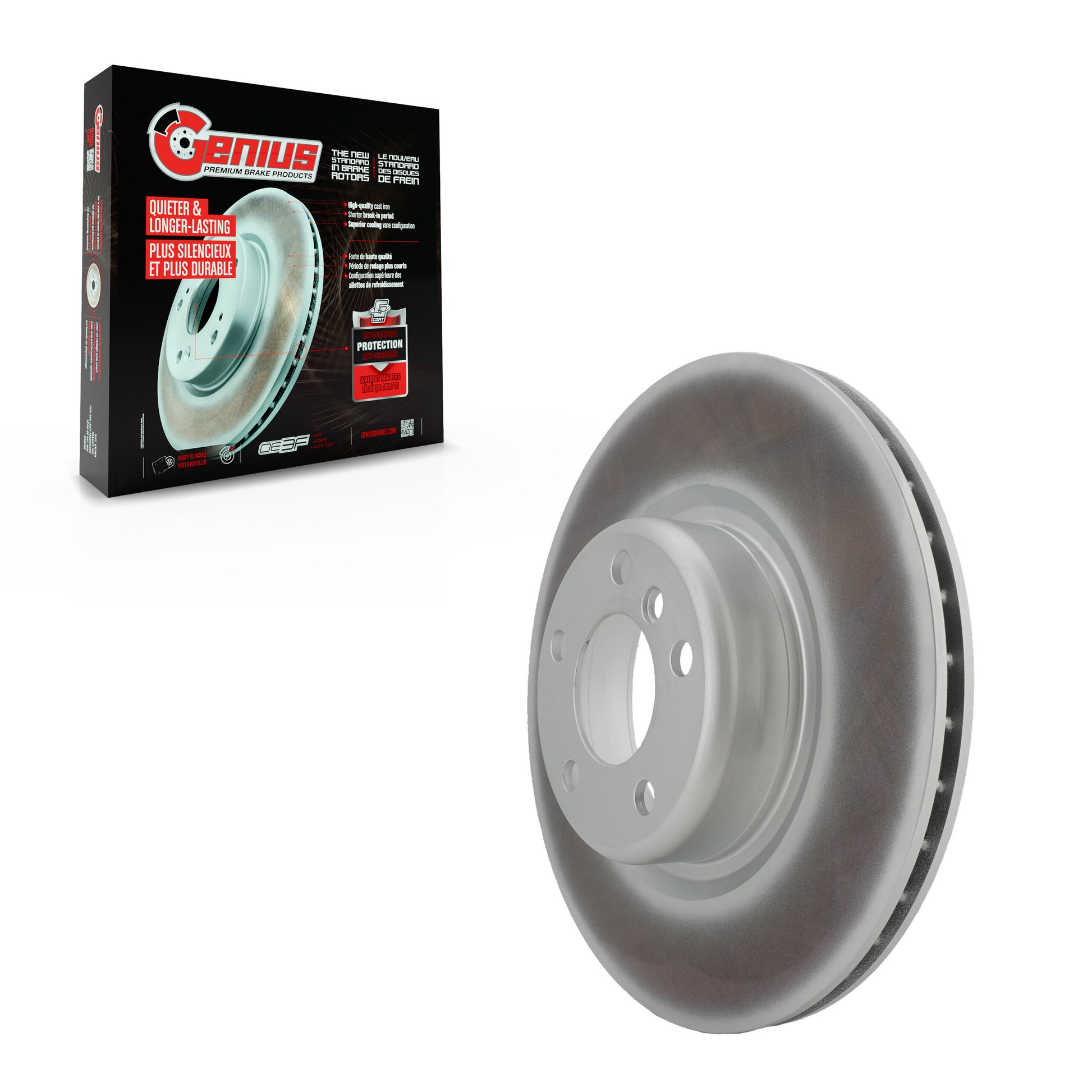 Genius GCR-G8167 Disc Brake Rotor for 2012-2020 BMW 230i, BMW 230i xDrive, BMW M240i - Rear