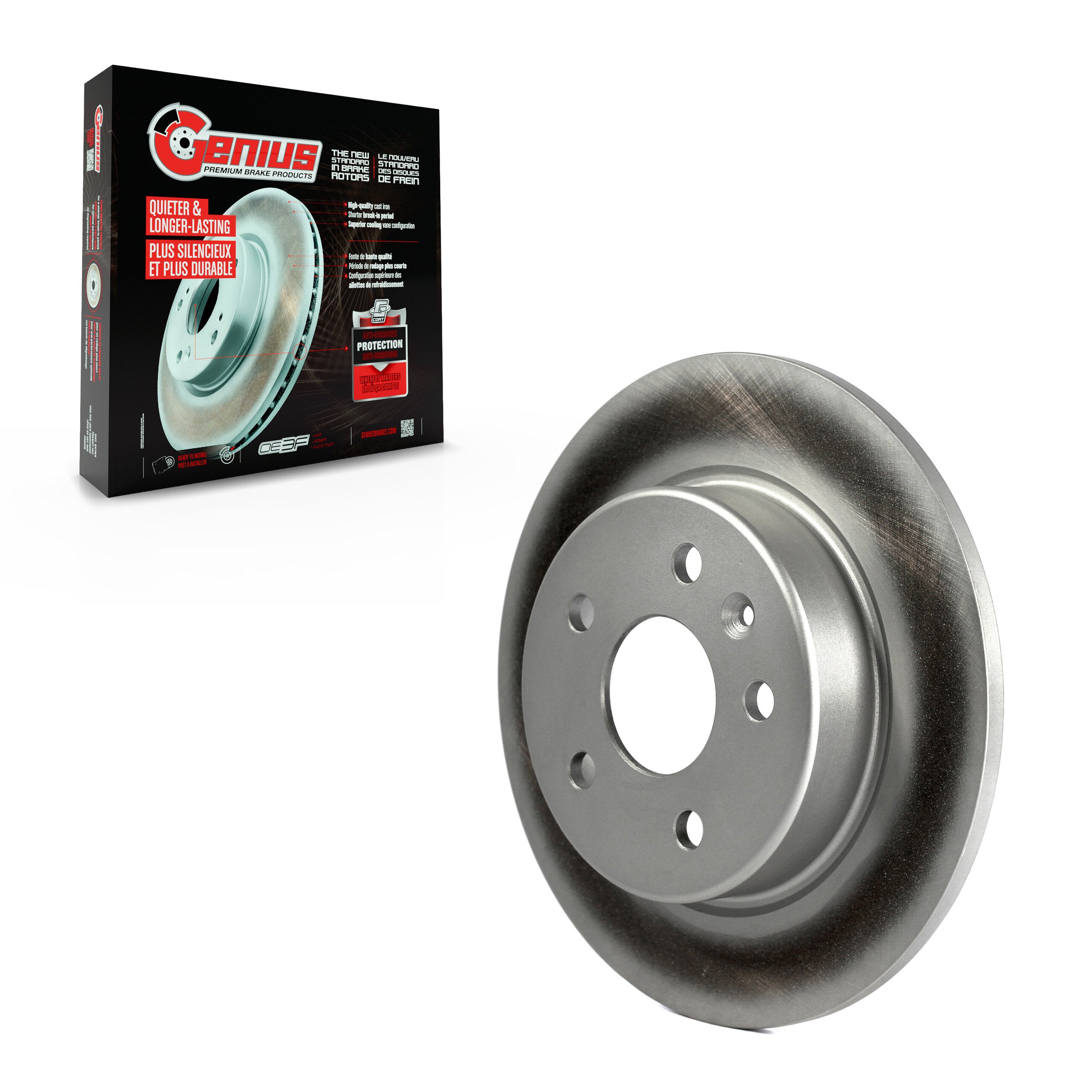 Genius GCR-G8175 Disc Brake Rotor for 2016-2023 Chevrolet Bolt EUV, Chevrolet Bolt EV, Chevrolet Cruze - Rear