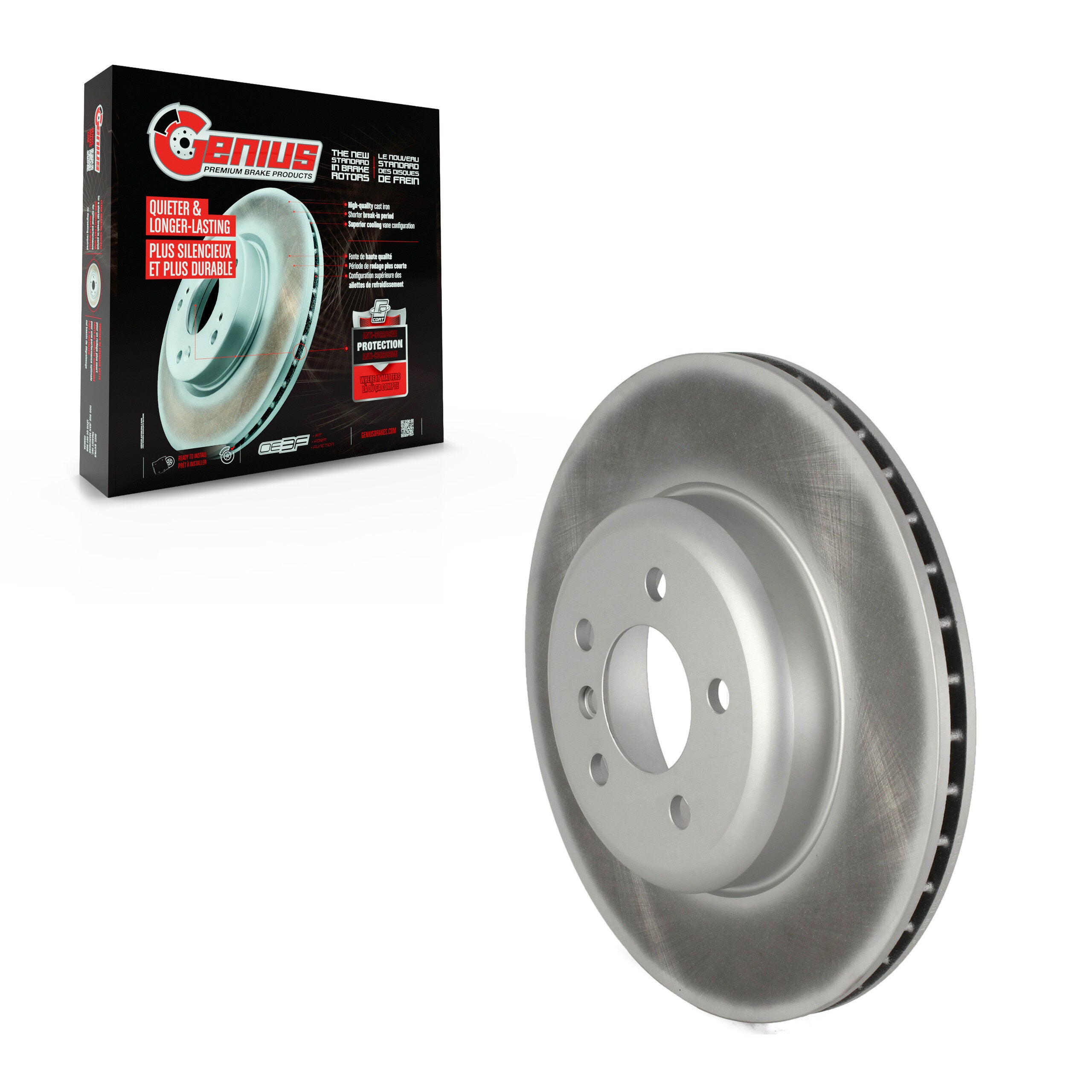 Genius GCR-G8204 Disc Brake Rotor for 2010-2018 BMW 740Ld xDrive, BMW Alpina B6 xDrive Gran Coupe, BMW 640i xDrive - Rear