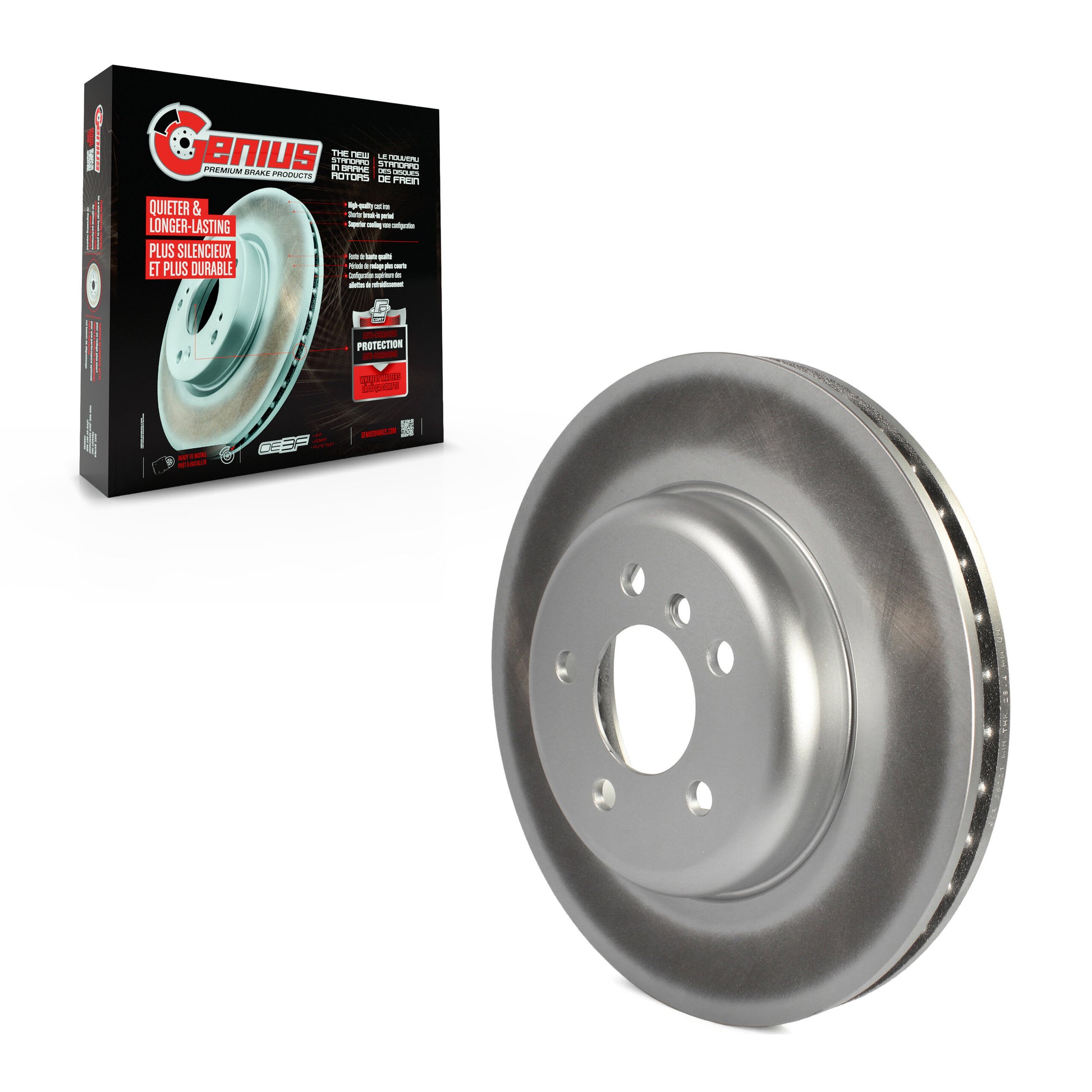 Genius GCR-G8221 Disc Brake Rotor for 2011-2019 BMW 535d, BMW 535d xDrive, BMW 640i xDrive - Front