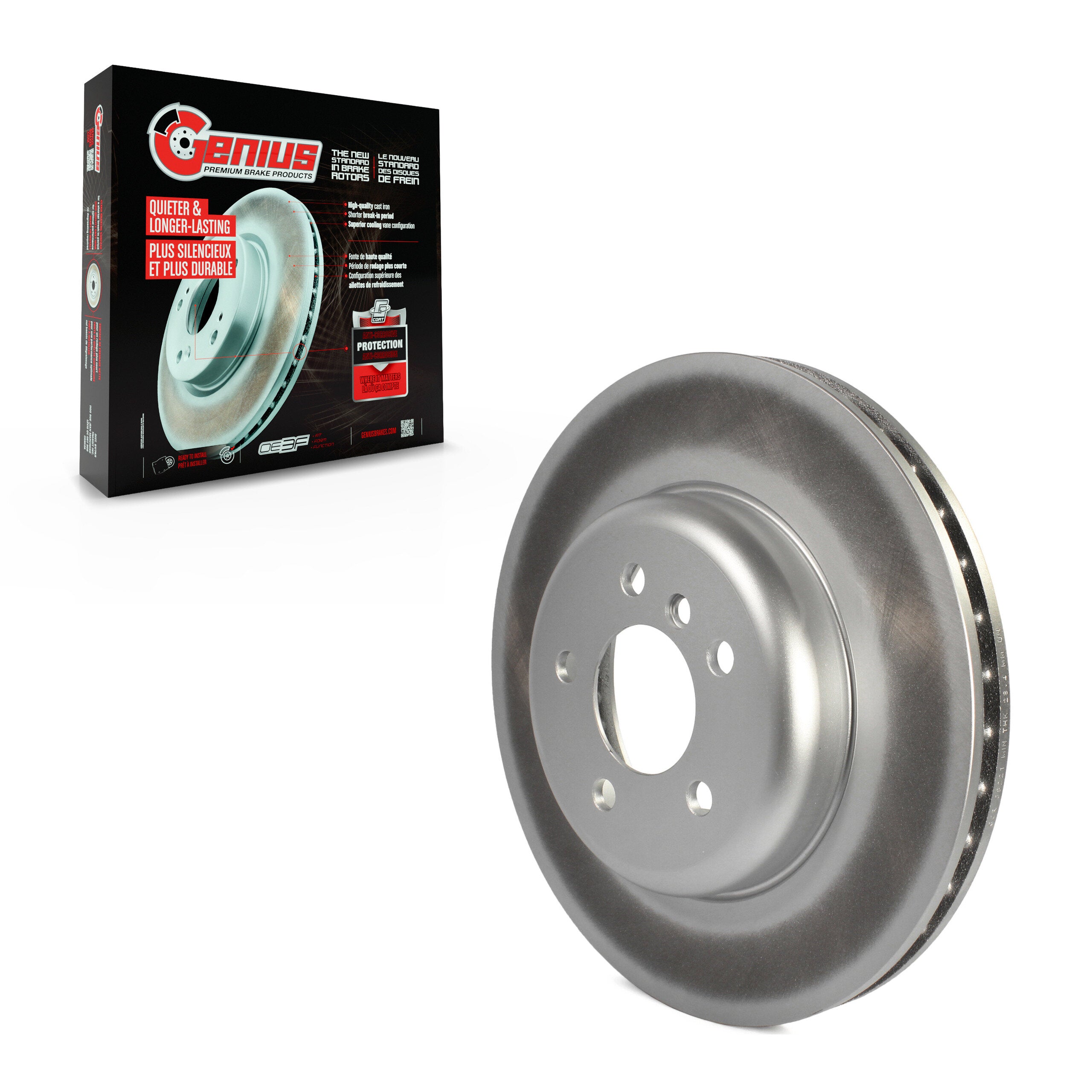Genius GCR-G8221 Disc Brake Rotor for 2011-2019 BMW 535d, BMW 535d xDrive, BMW 640i xDrive - Front