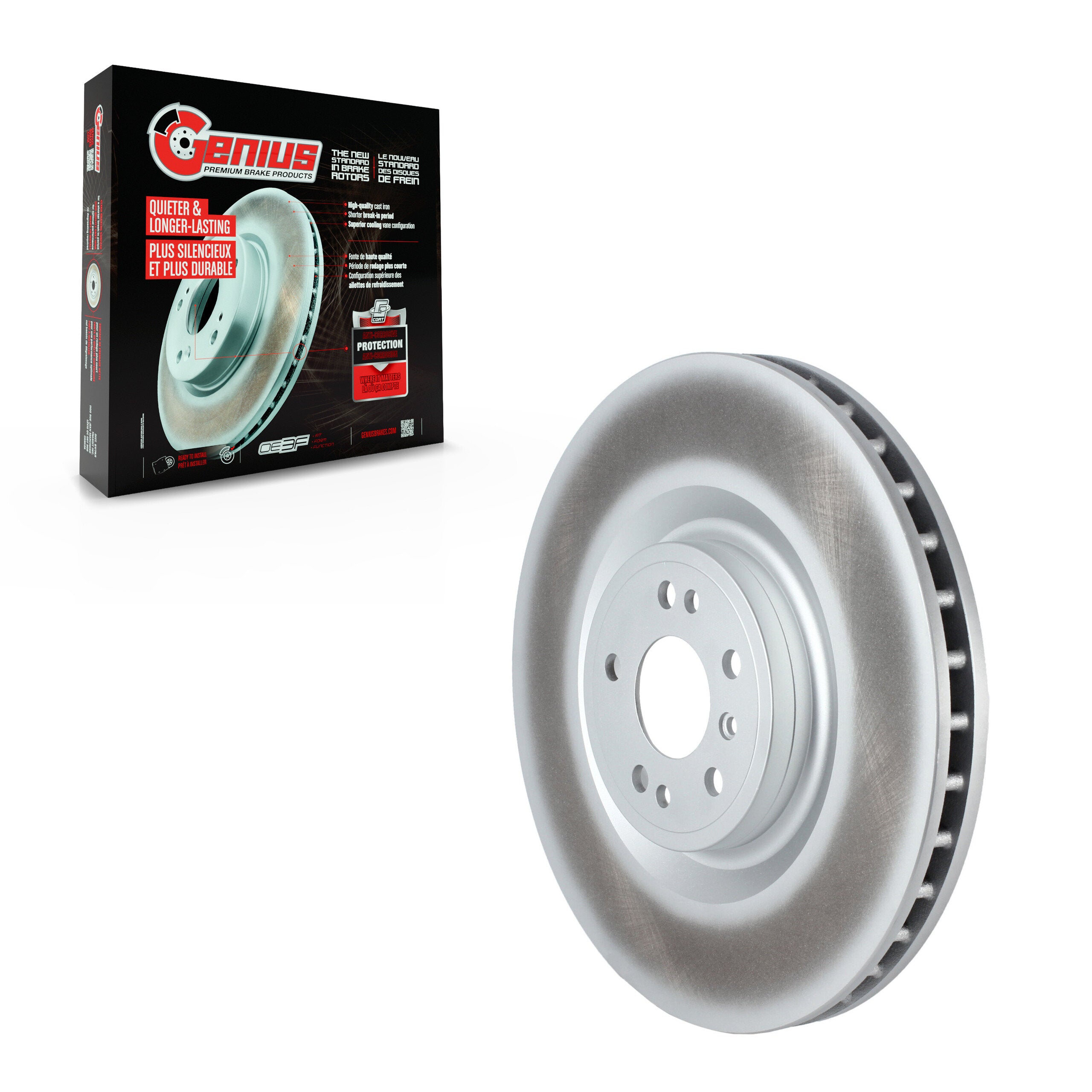Genius GCR-G8245 Disc Brake Rotor for 2012-2019 Mercedes-Benz GLE400, Mercedes-Benz GLE43 AMG, Mercedes-Benz GLS450 - Front