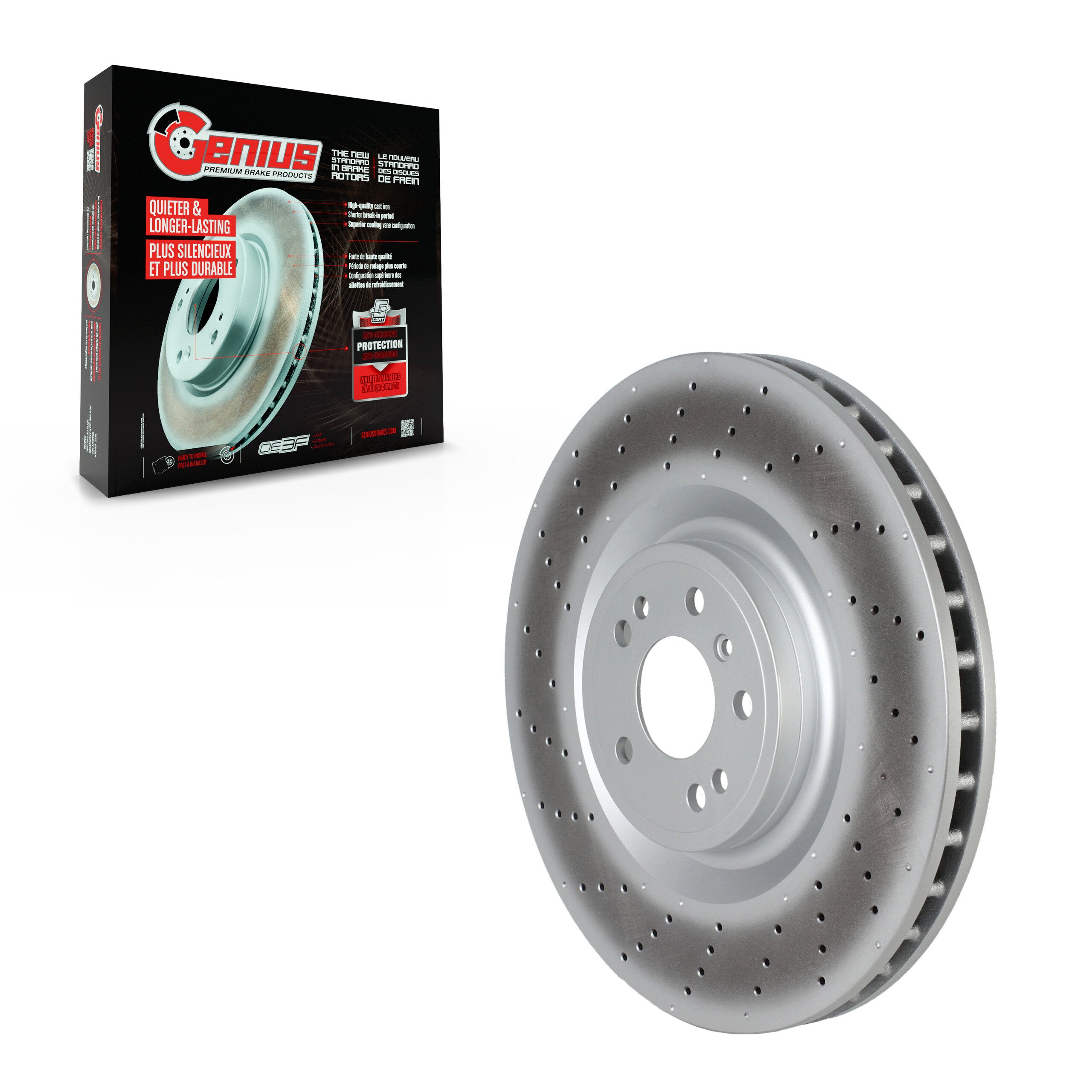 Genius GCR-G8245OE Disc Brake Rotor for 2012-2019 Mercedes-Benz GLE400, Mercedes-Benz GLE43 AMG, Mercedes-Benz GLS450 - Front