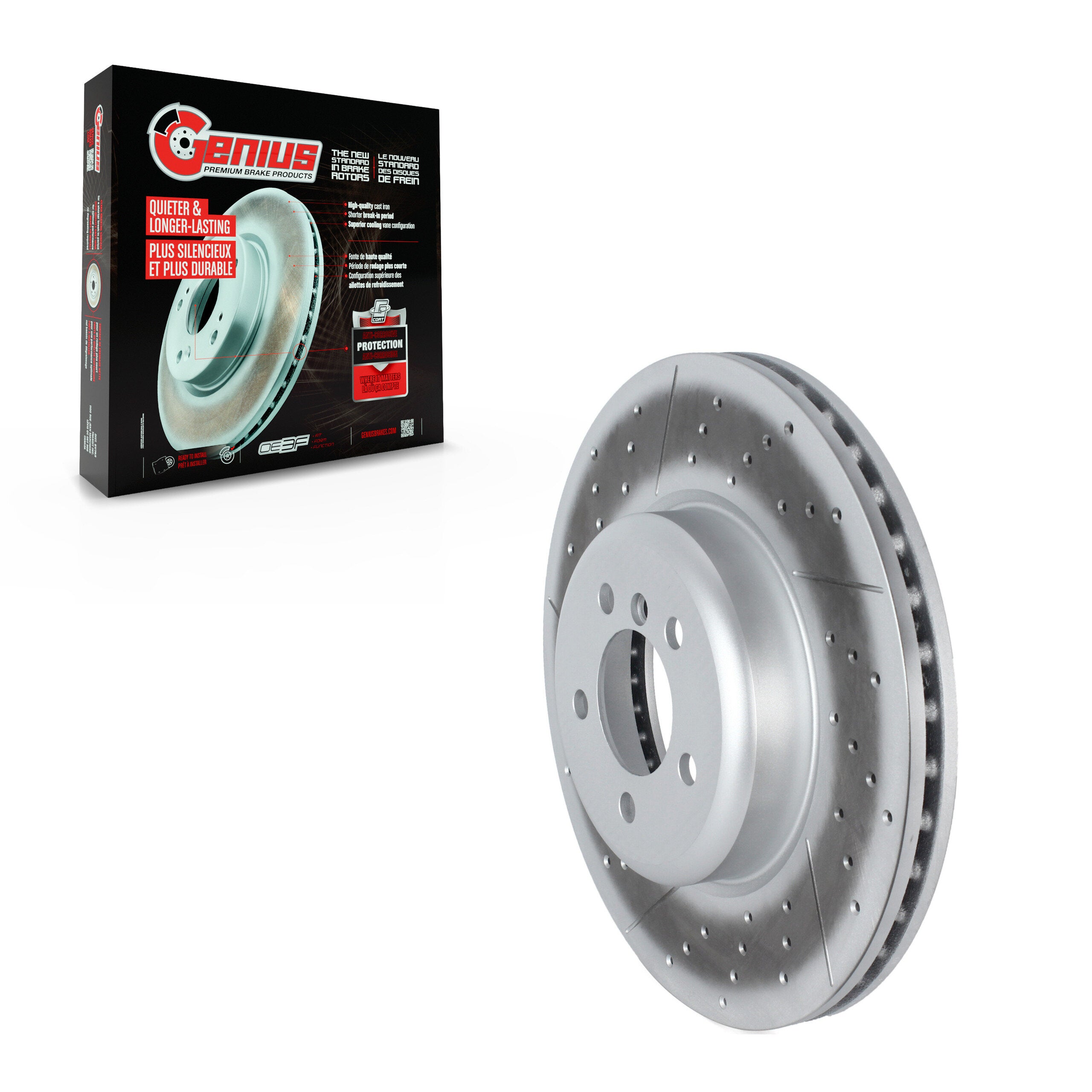 Genius GCR-G8251OE Disc Brake Rotor for 2012-2021 BMW 330i, BMW 230i xDrive, BMW 330i GT xDrive - Front