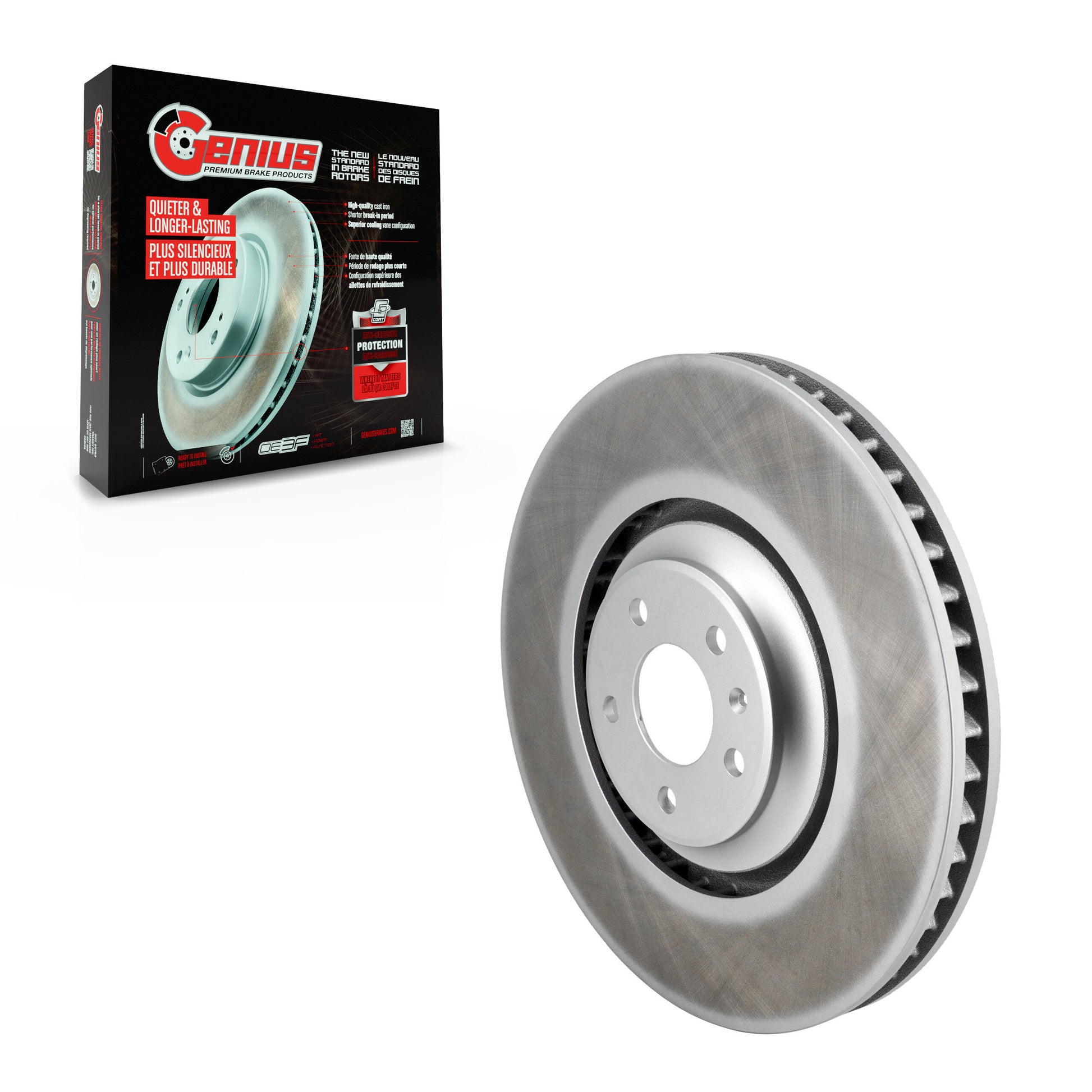 Genius GCR-G8264 Disc Brake Rotor for 2011-2018 Audi SQ5, Audi A8 Quattro - Front