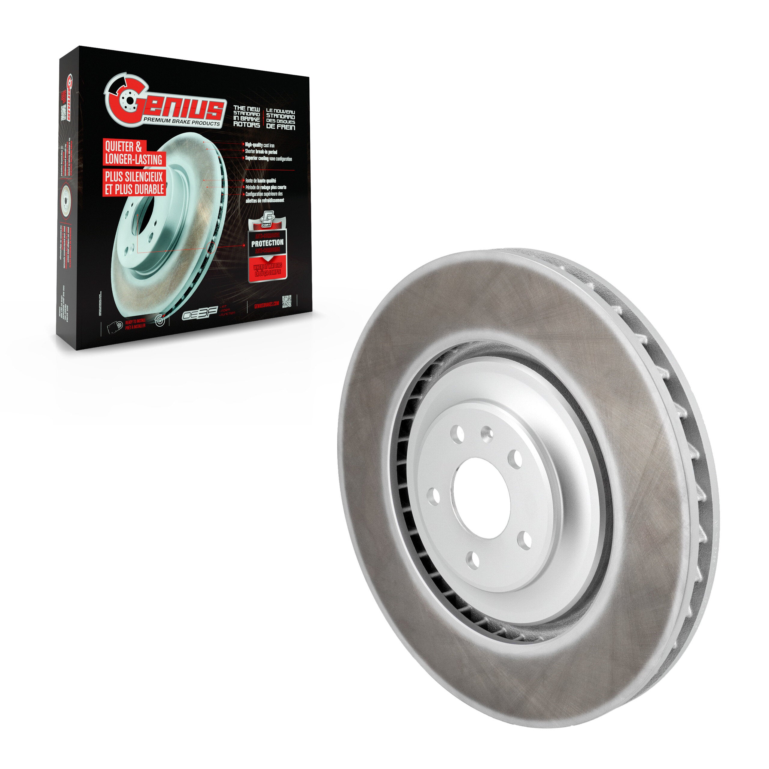 Genius GCR-G8265 Disc Brake Rotor for 2012-2018 Audi S8, Audi A7, Audi A7 Quattro - Front