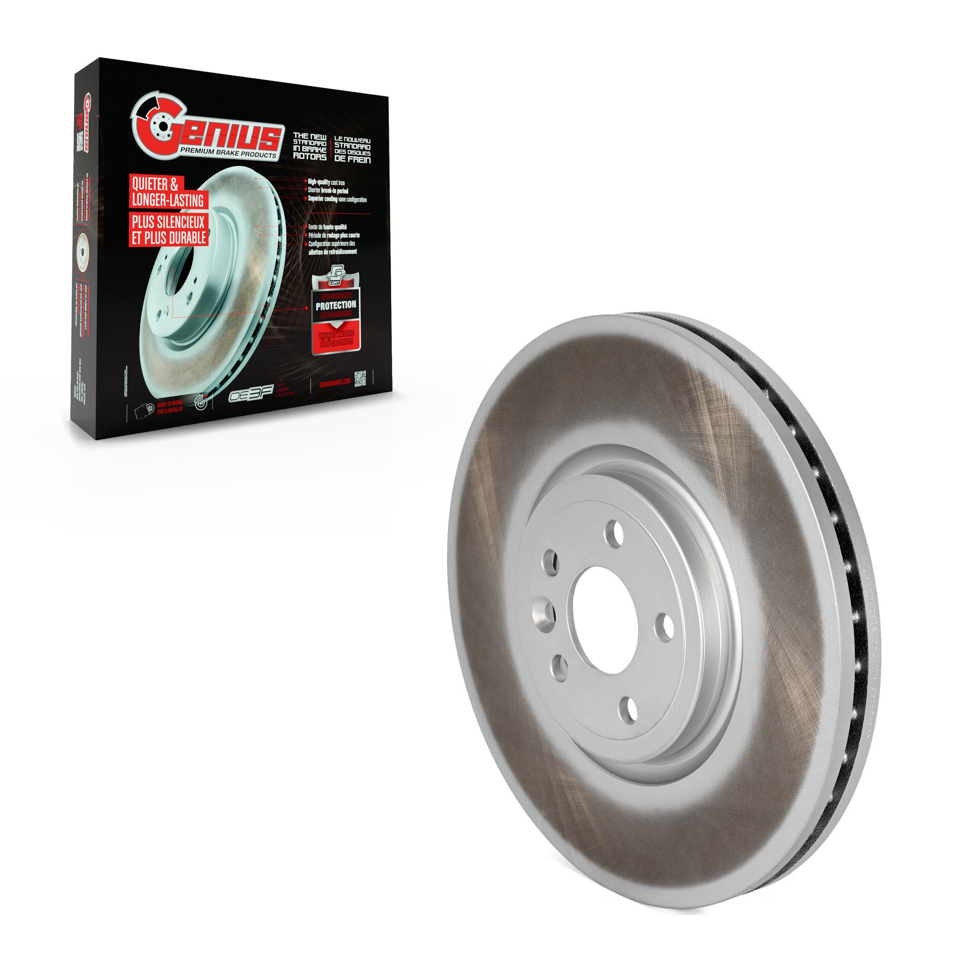 Genius GCR-G8296 Disc Brake Rotor for 2017-2020 Jaguar I-Pace, Jaguar F-Pace, Land Rover Range Rover Velar - Front