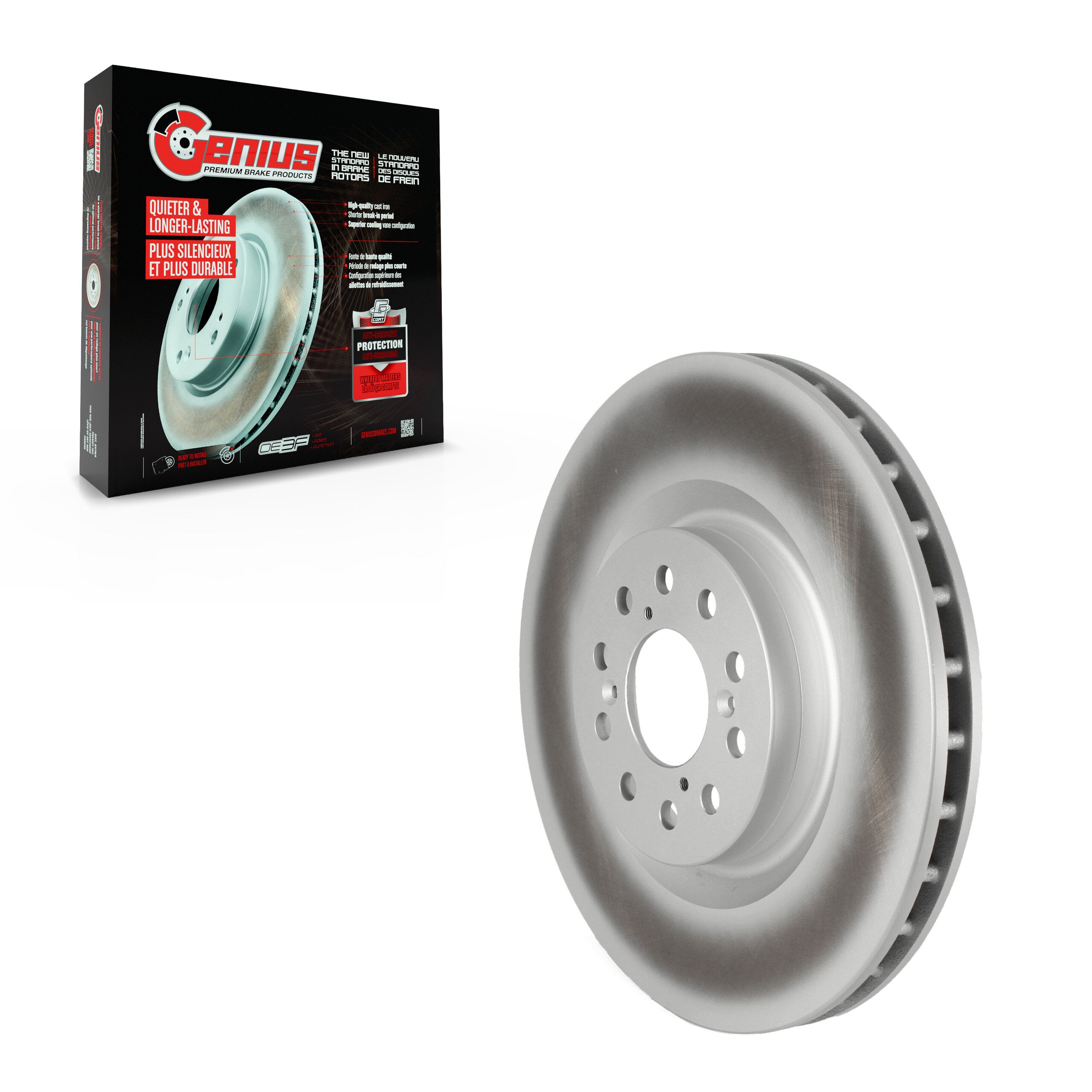 Genius GCR-G8323 Disc Brake Rotor for 2017-2020 Honda Civic - Front