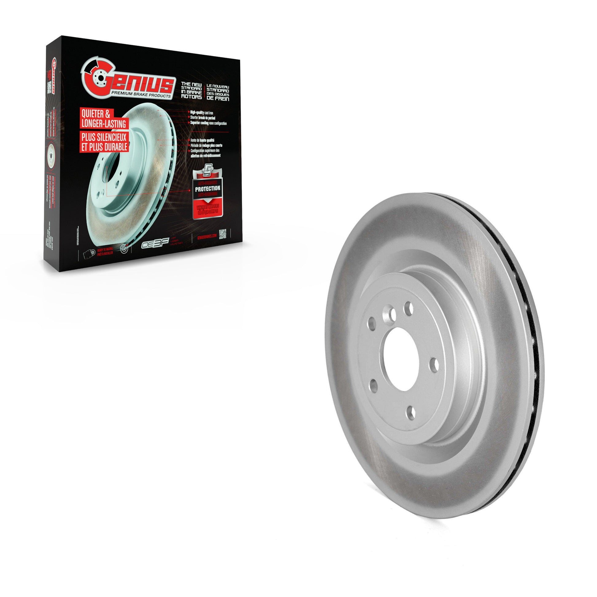 Genius GCR-G8326 Disc Brake Rotor for 2016-2022 Jaguar XE, Jaguar XF - Rear