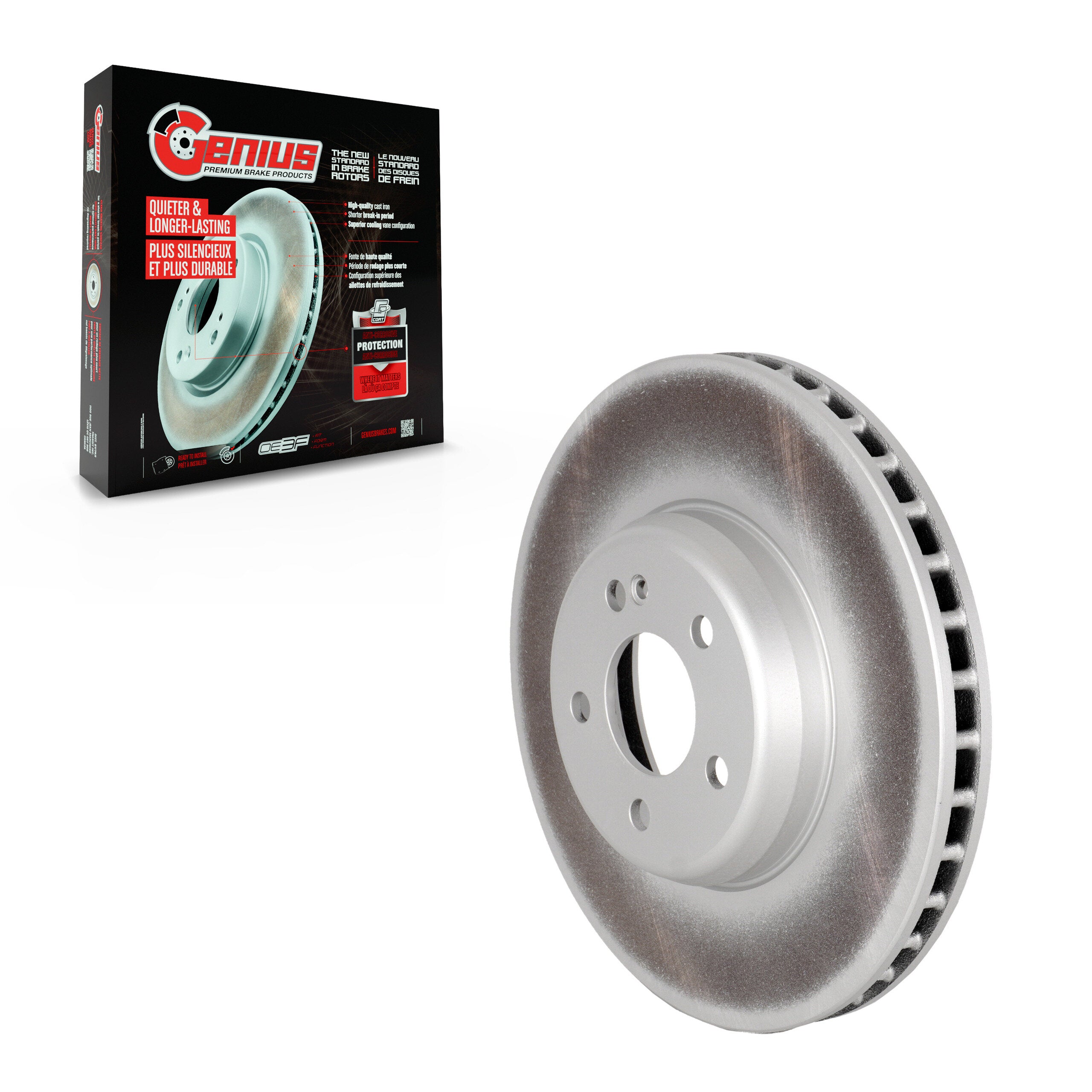 Genius GCR-G8327 Disc Brake Rotor for 2015-2021 Mercedes-Benz E300, Mercedes-Benz C300 - Front