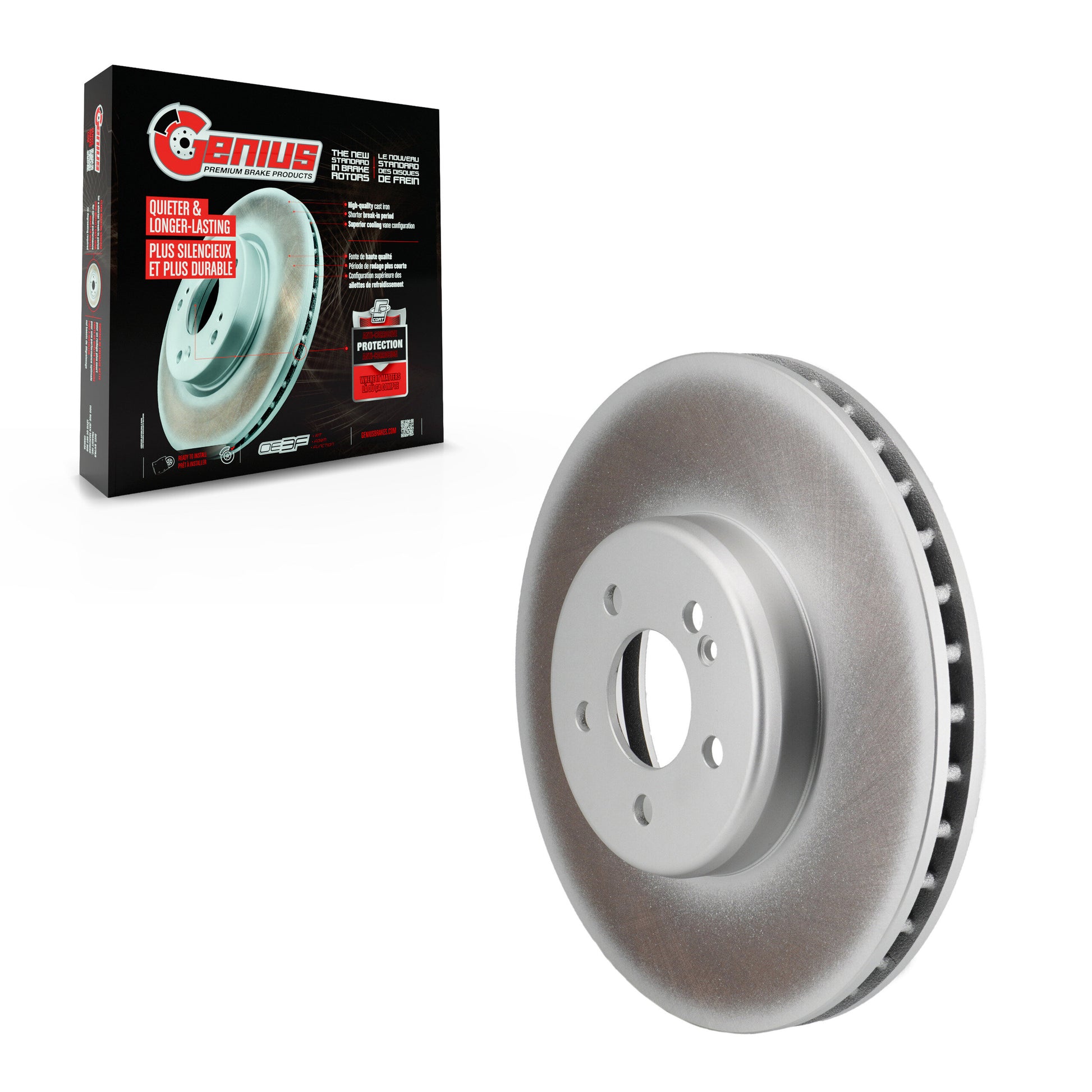 Genius GCR-G8328 Disc Brake Rotor for 2015-2021 Mercedes-Benz GLC300, Mercedes-Benz C300, Mercedes-Benz C350e - Front