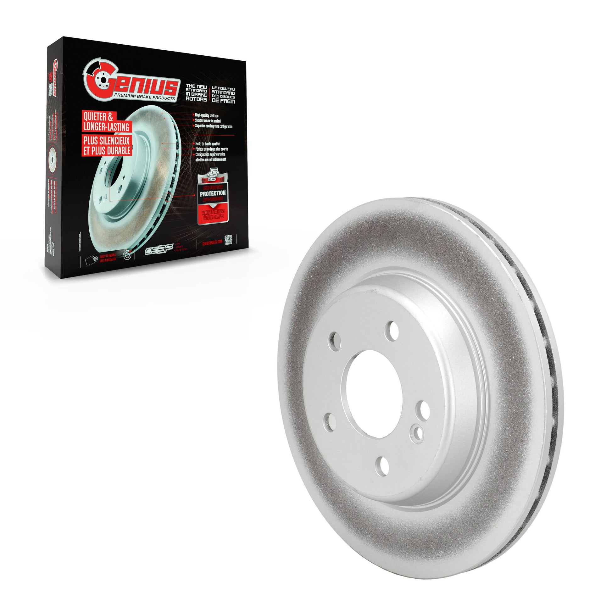 Genius GCR-G8329 Disc Brake Rotor for 2015-2021 Mercedes-Benz E350, Mercedes-Benz C300, Mercedes-Benz E300 - Rear