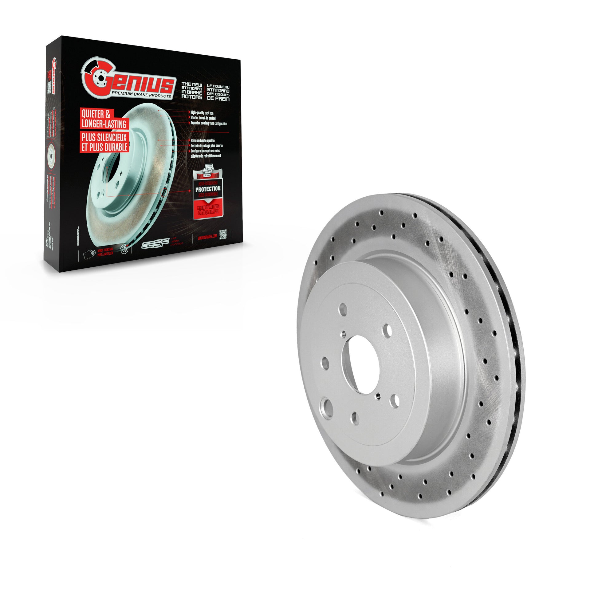 Genius GCR-G8381OE Disc Brake Rotor for 2018-2021 Subaru WRX STI - Rear