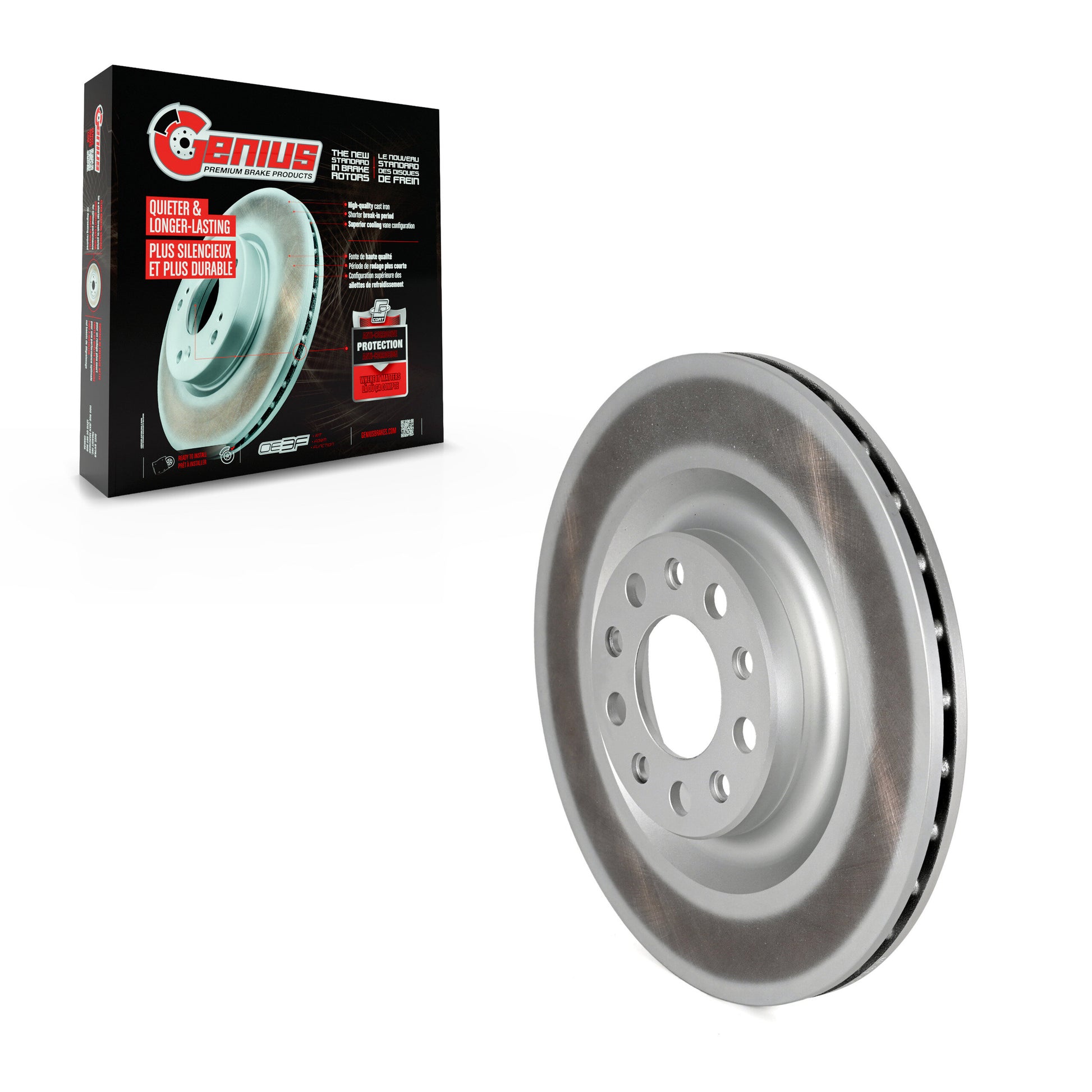 Genius GCR-G8404 Disc Brake Rotor for 2017-2020 Alfa Romeo Stelvio, Alfa Romeo Giulia - Rear