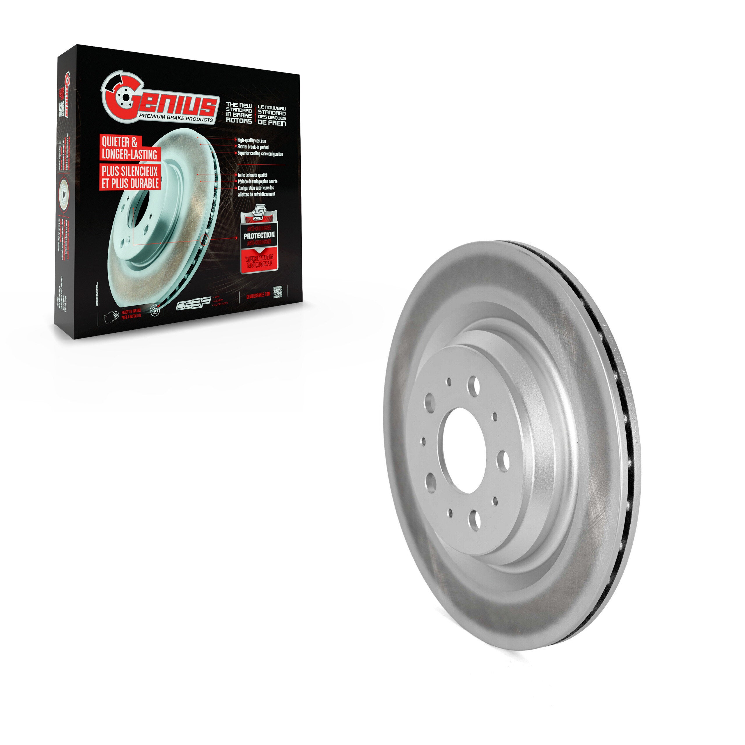 Genius GCR-G8422 Disc Brake Rotor for 2017-2025 Tesla 3 - Rear