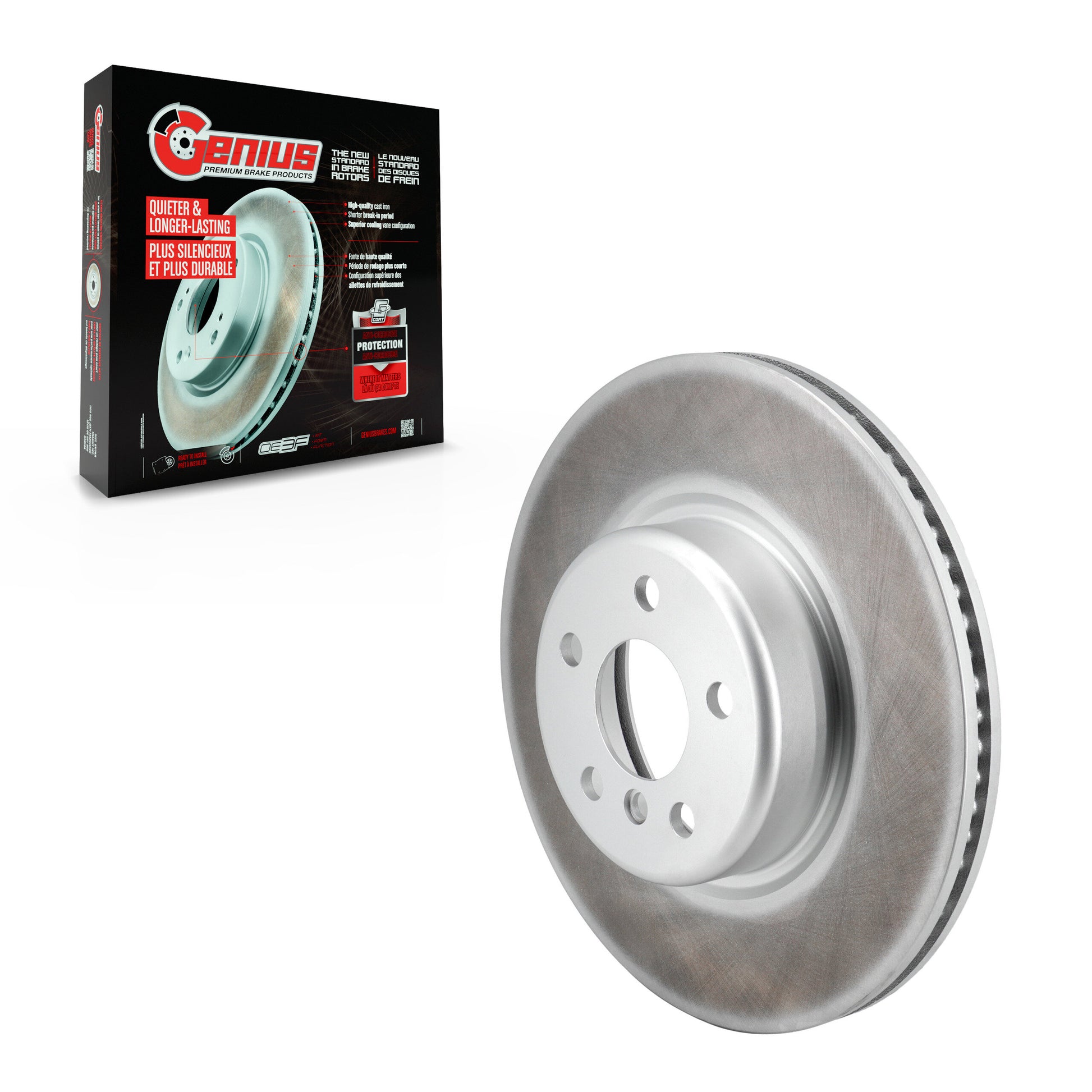 Genius GCR-G8425 Disc Brake Rotor for 2018-2023 BMW 230i, BMW 330e, BMW 330e xDrive - Front