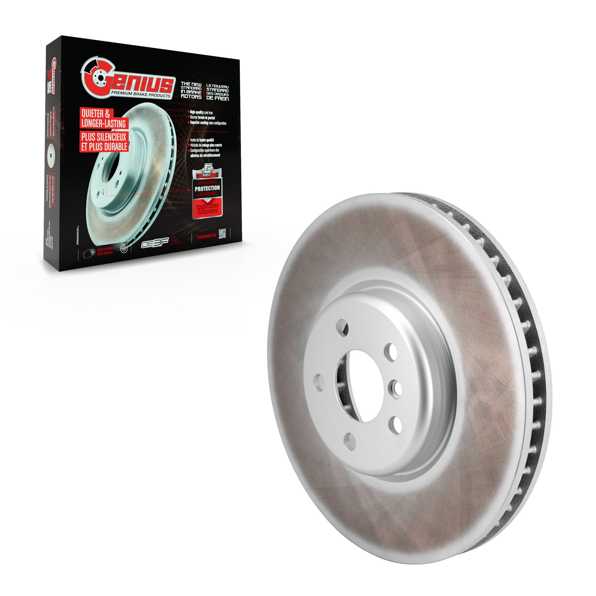 Genius GCR-G8427 Disc Brake Rotor for 2016-2023 BMW 330i, BMW i4, BMW M240i - Front Right