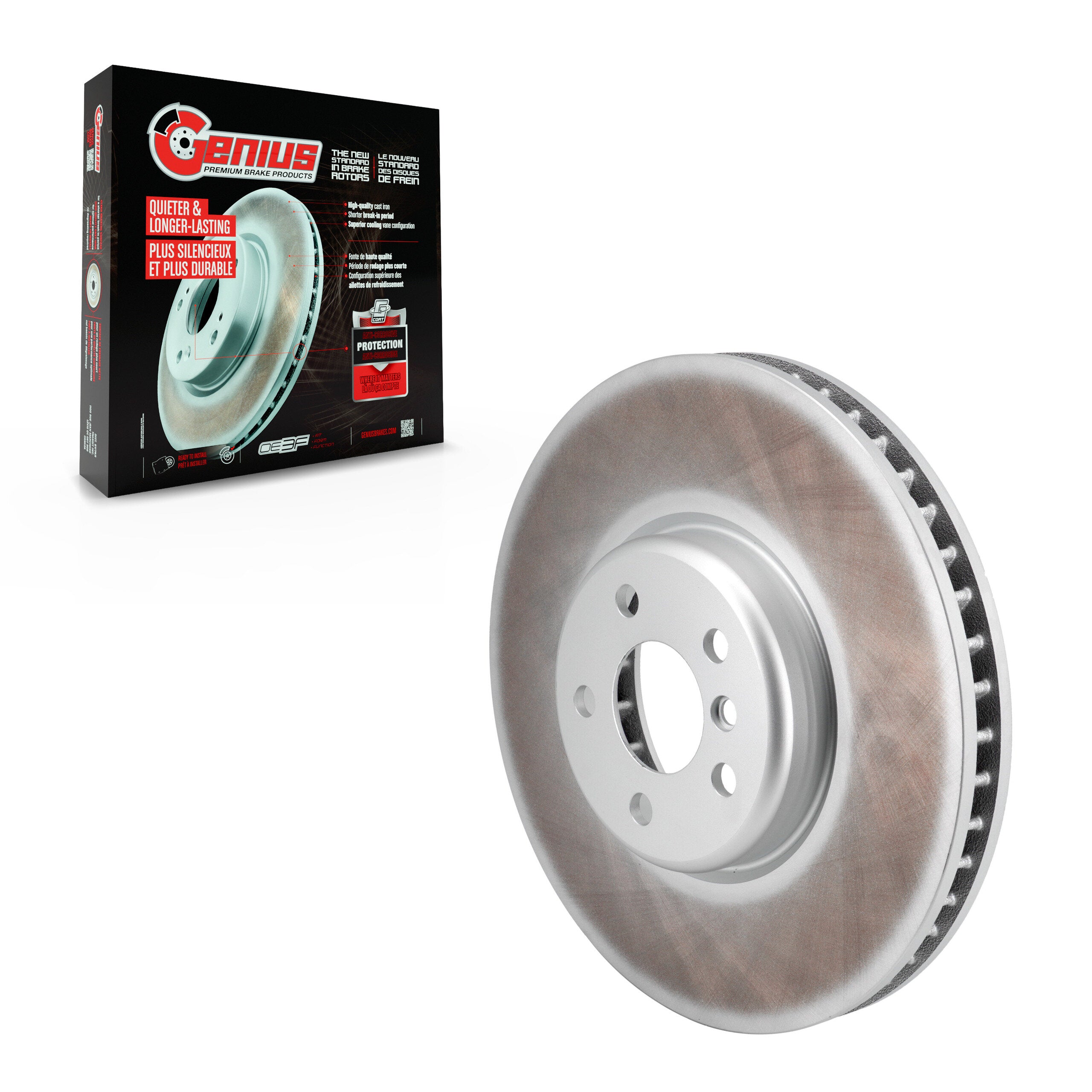 Genius GCR-G8427 Disc Brake Rotor for 2016-2023 BMW 330i, BMW i4, BMW M240i - Front Right