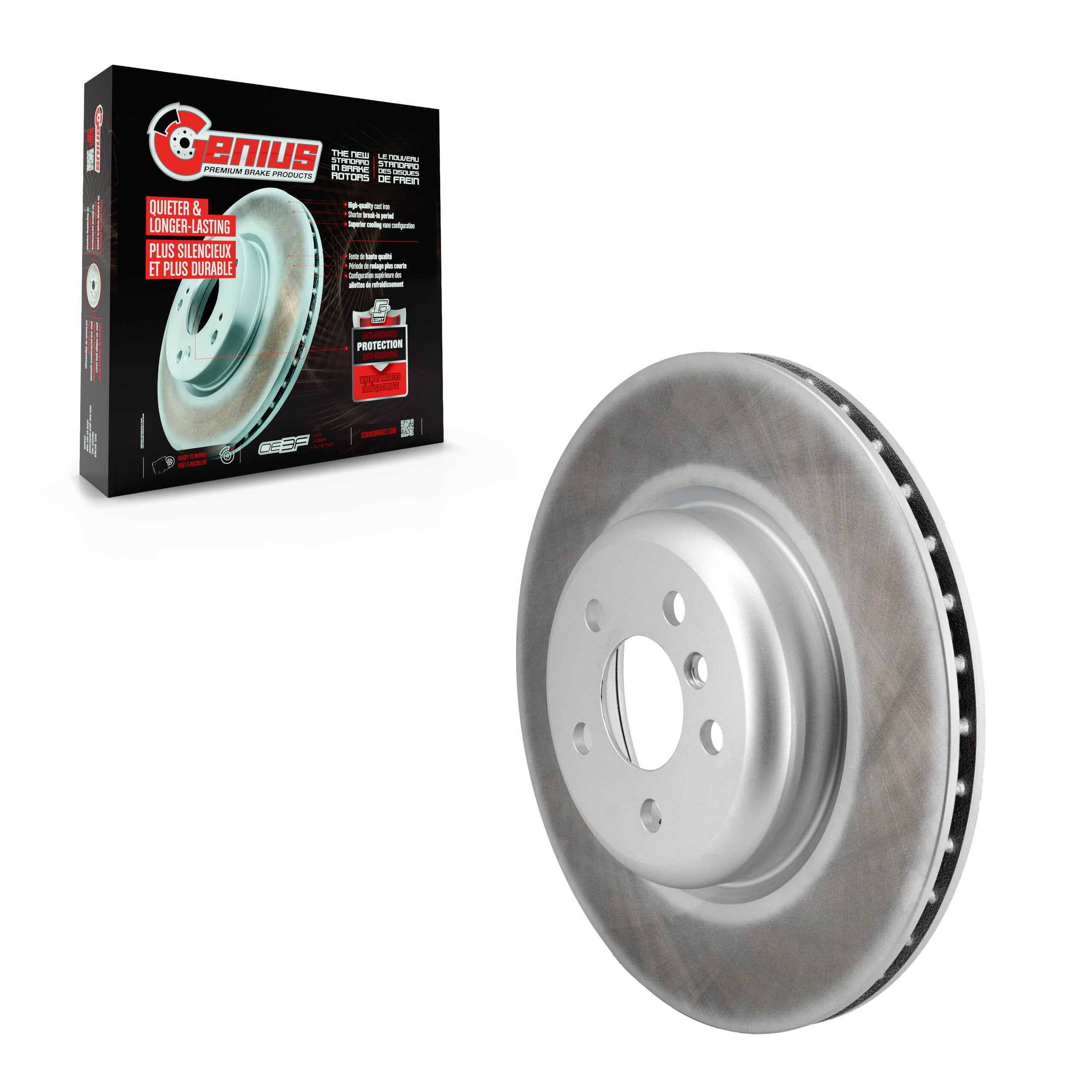 Genius GCR-G8428 Disc Brake Rotor for 2016-2023 BMW 230i, BMW iX, BMW 430i - Rear