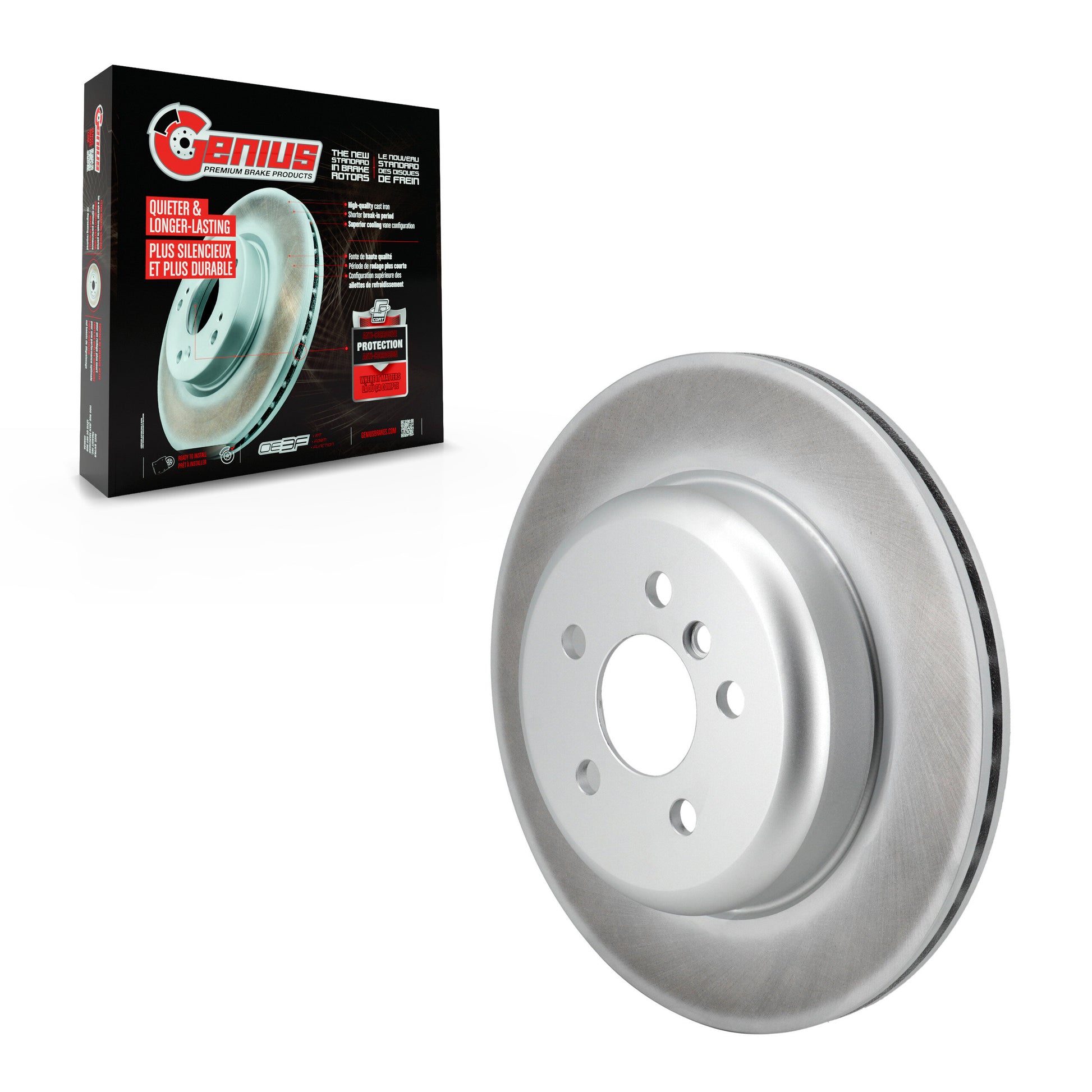 Genius GCR-G8429 Disc Brake Rotor for 2017-2023 BMW 330e, BMW 330e xDrive, BMW 430i - Rear Left
