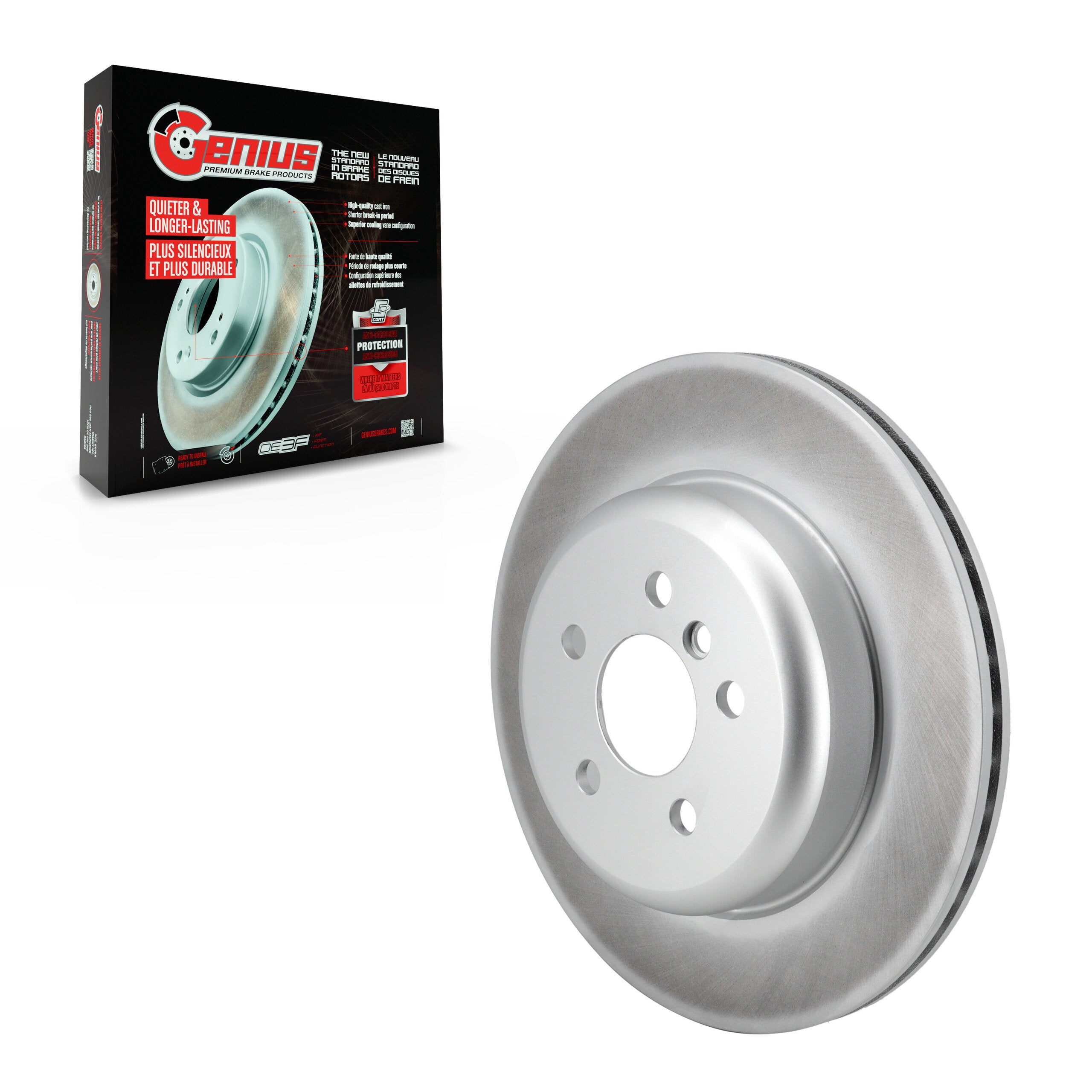 Genius GCR-G8429 Disc Brake Rotor for 2017-2023 BMW 330e, BMW 330e xDrive, BMW 430i - Rear Left