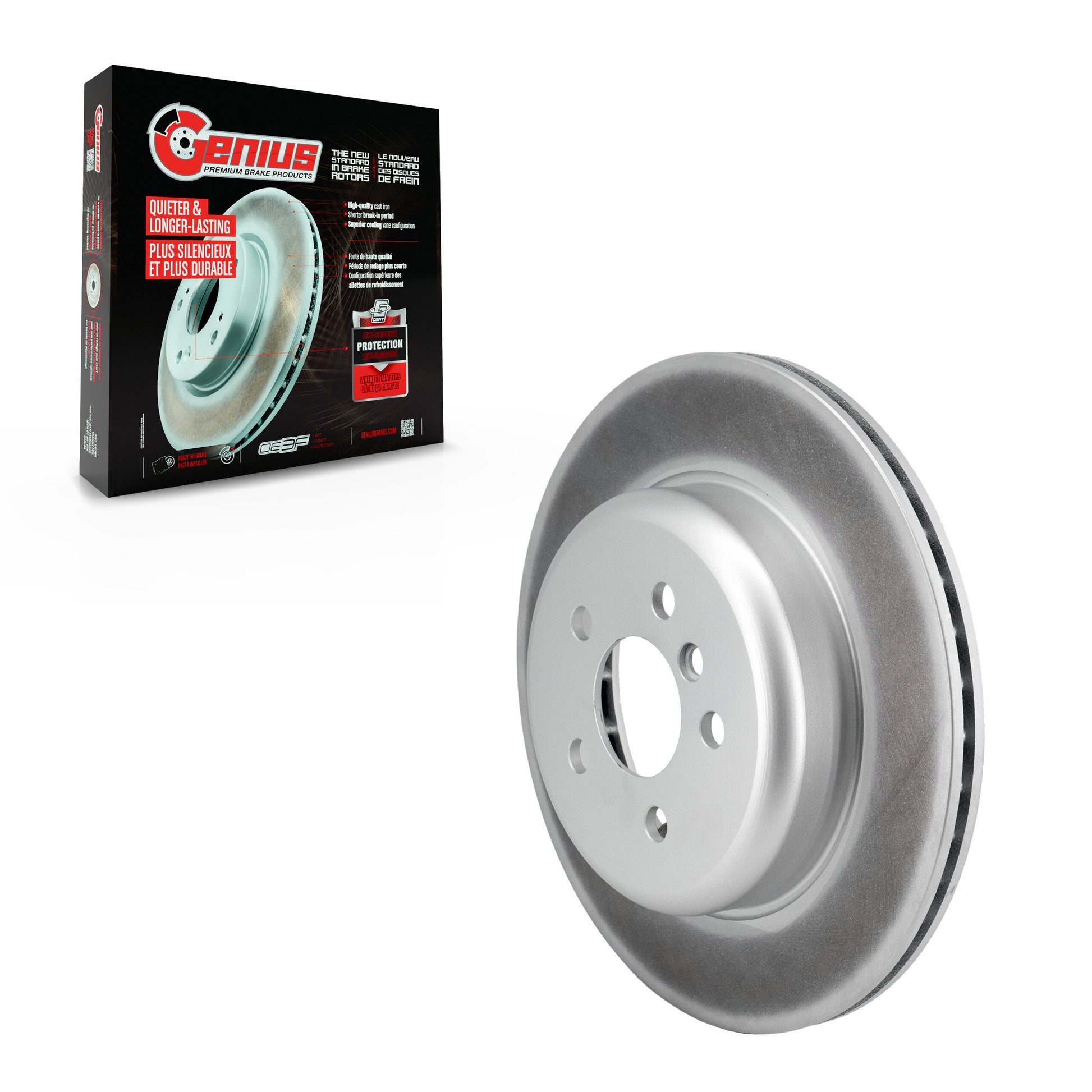 Genius GCR-G8430 Disc Brake Rotor for 2017-2023 BMW 330e, BMW 330e xDrive, BMW 430i - Rear Right