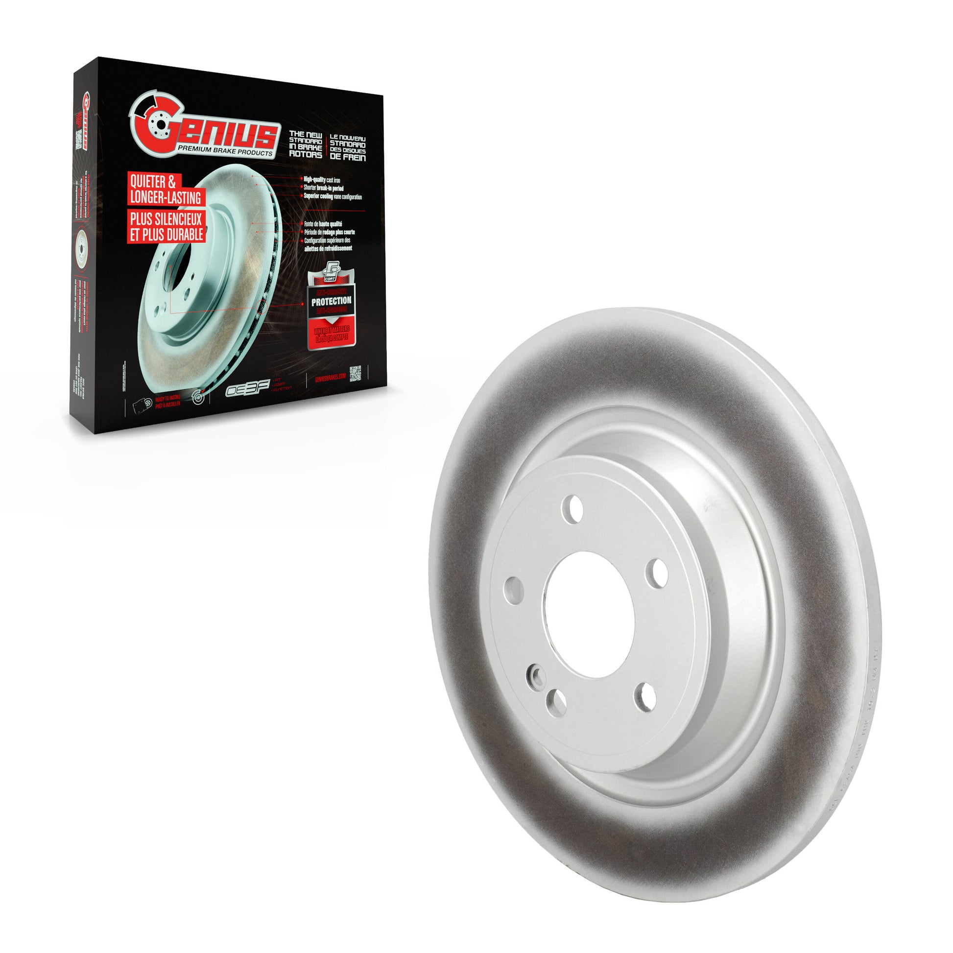 Genius GCR-G8454 Disc Brake Rotor for 2020-2023 Mercedes-Benz EQB 300, Mercedes-Benz EQB 350, Mercedes-Benz GLA250 - Rear