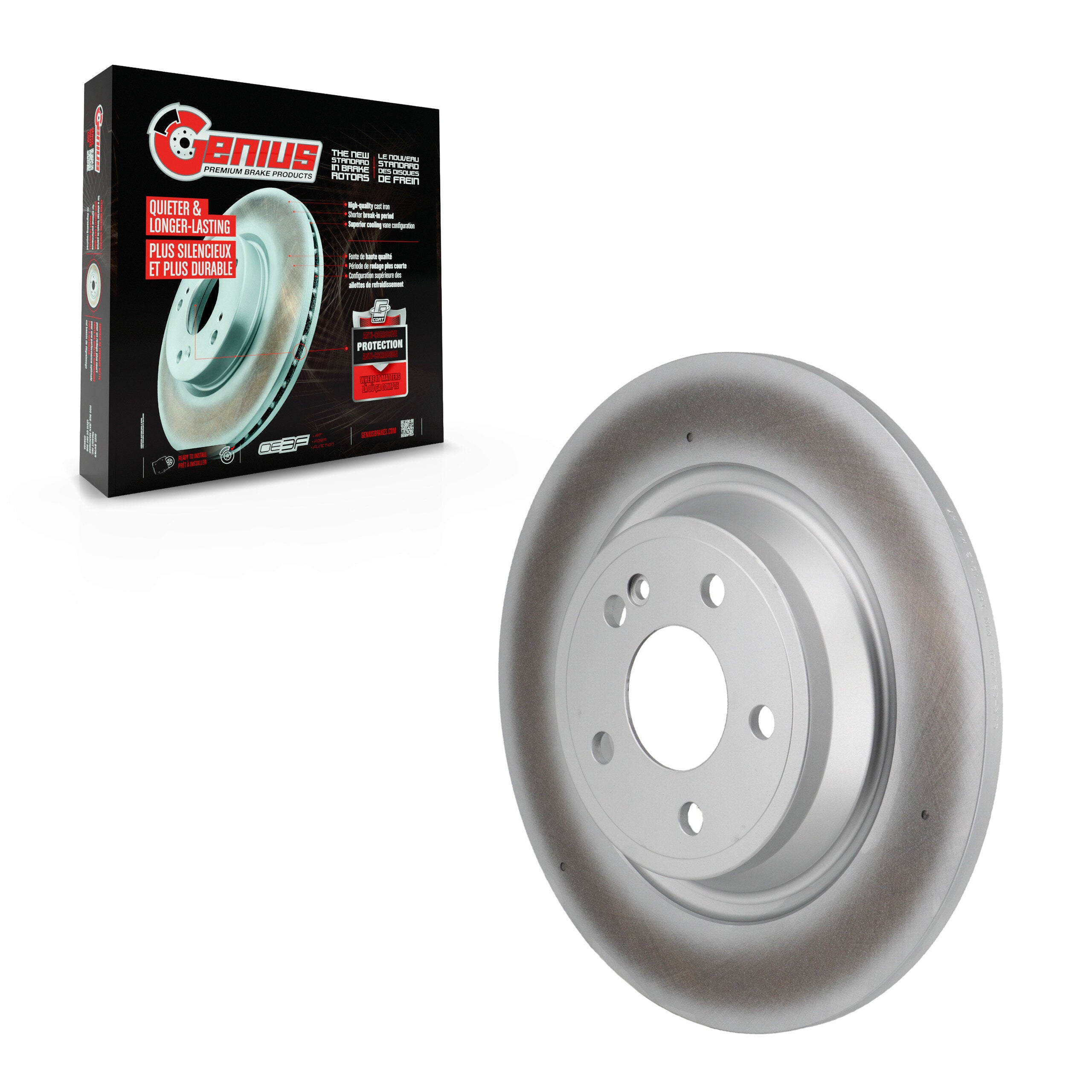 Genius GCR-G8454OE Disc Brake Rotor for 2020-2023 Mercedes-Benz EQB 300, Mercedes-Benz EQB 350, Mercedes-Benz GLA250 - Rear