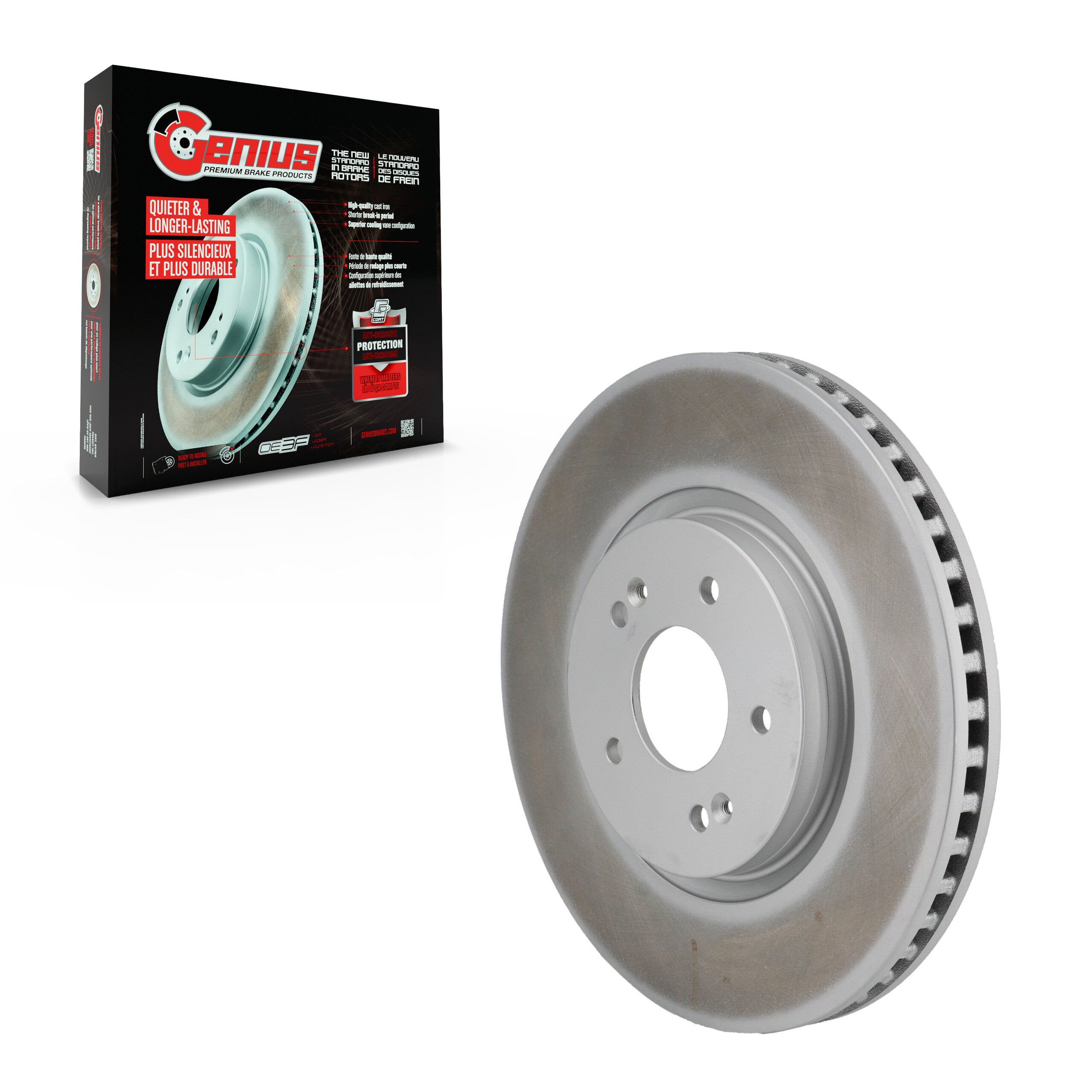 Genius GCR-G8463 Disc Brake Rotor for 2022-2024 Kia EV6, Hyundai Ioniq 6, Kia Sportage - Front