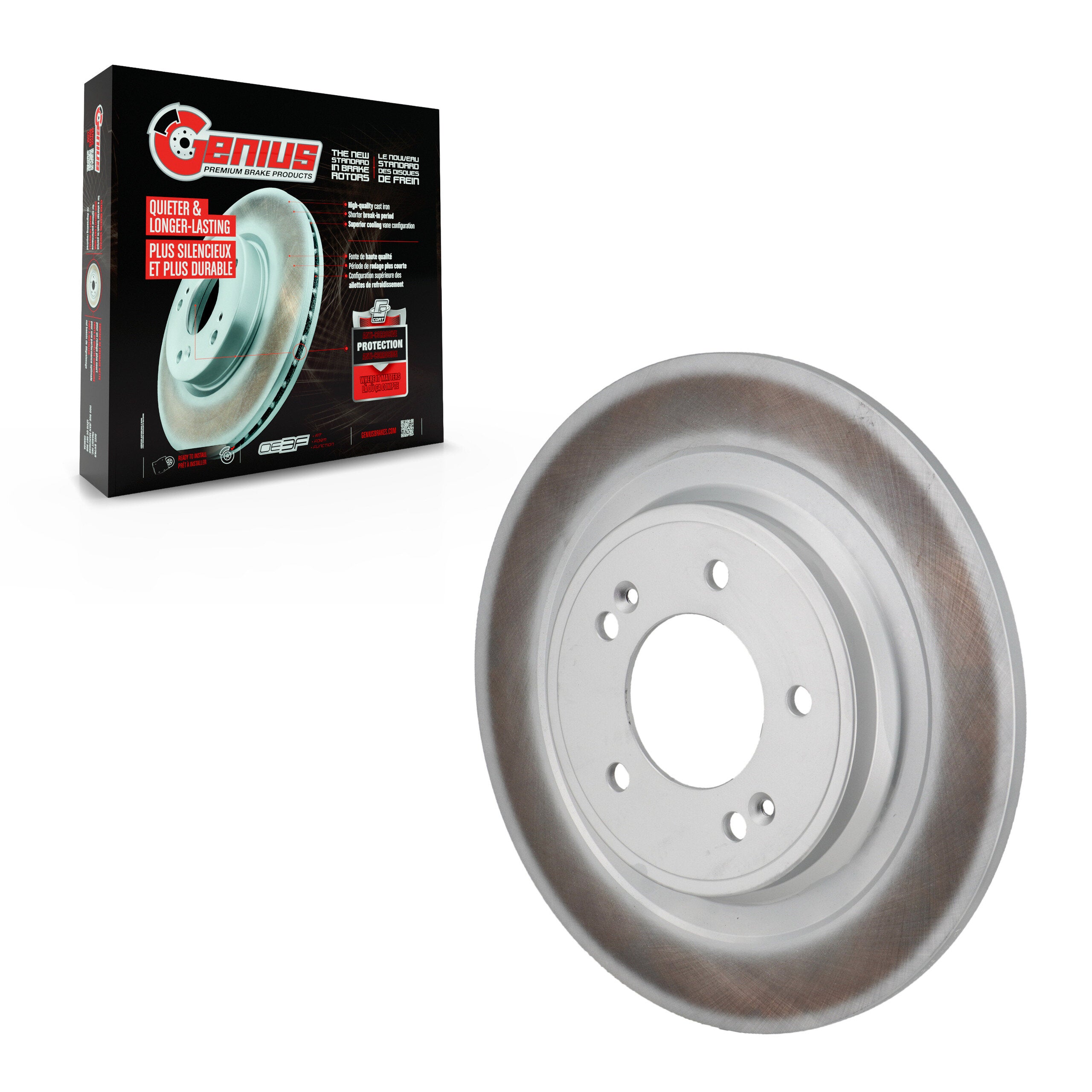 Genius GCR-G8464 Disc Brake Rotor for 2022-2025 Hyundai Kona Electric, Kia Sportage, Hyundai Tucson - Rear
