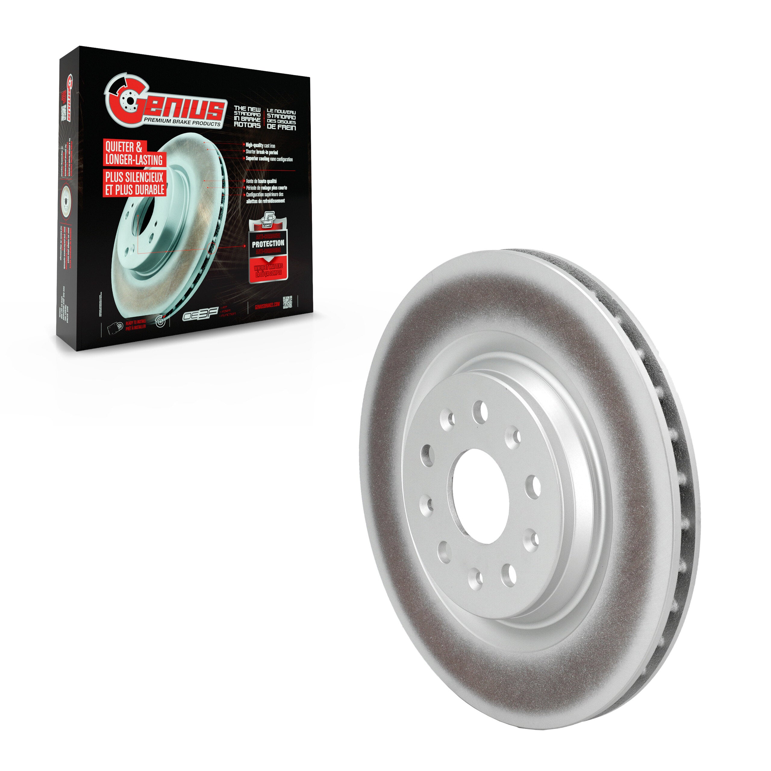 Genius GCR-G8481 Disc Brake Rotor for 2020-2024 Chevrolet Corvette - Rear